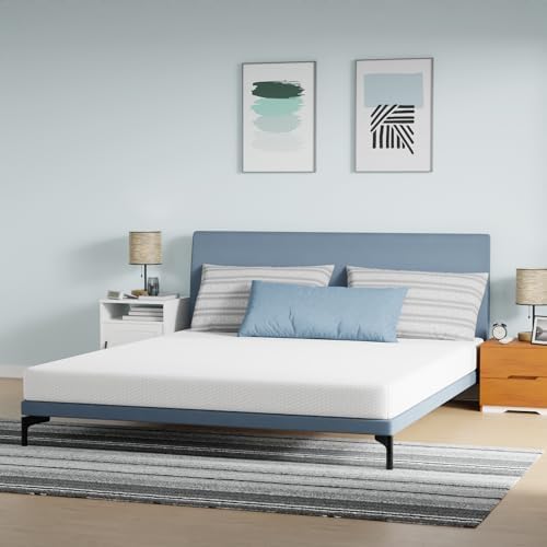 FDW 8 inch Twin Mattress Gel Memory Foam Mattress for Cool Sleep & Pressure Relief, Medium Firm Mattresses CertiPUR-US Certified/Bed-in-a-Box/Pressure Relieving (8 in, Twin)