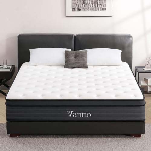 Queen Size Mattress, 12 Inch Hybrid Memory Foam Mattress in a Box with Pocket Springs for Motion Isolation Pressure Relief, CertiPUR-US, 100 Nights Trial