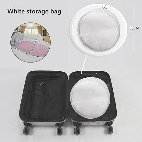 SuperDen Pop Up Mosquito Net Tent for Bed, Camping, Travel, Patio, Outdoor (2 PCS)