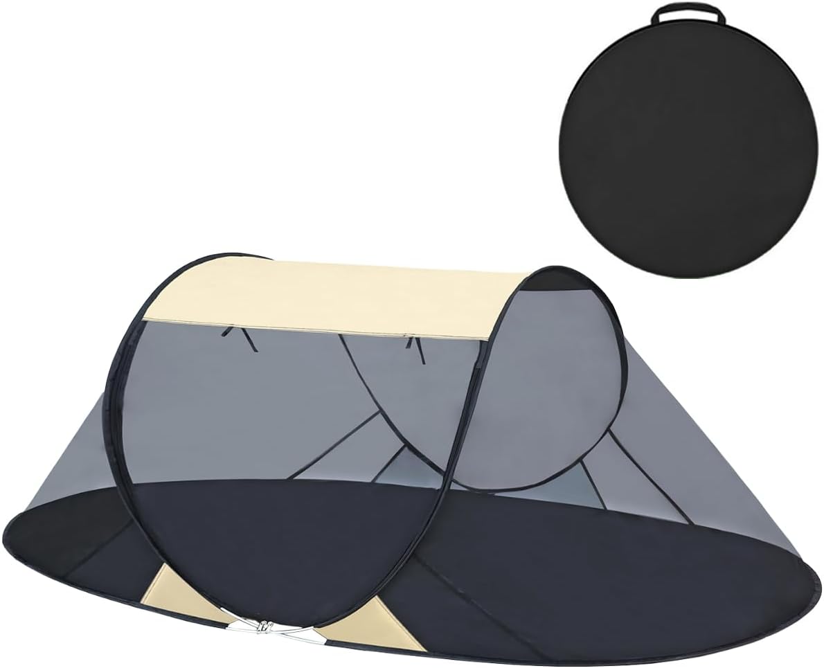 Akiky Pop Up Mosquito Tent for Camping,1 Person Camping Tent with Bug Screen Tent,Mosquito Net Foldable Portable for Adults Kids