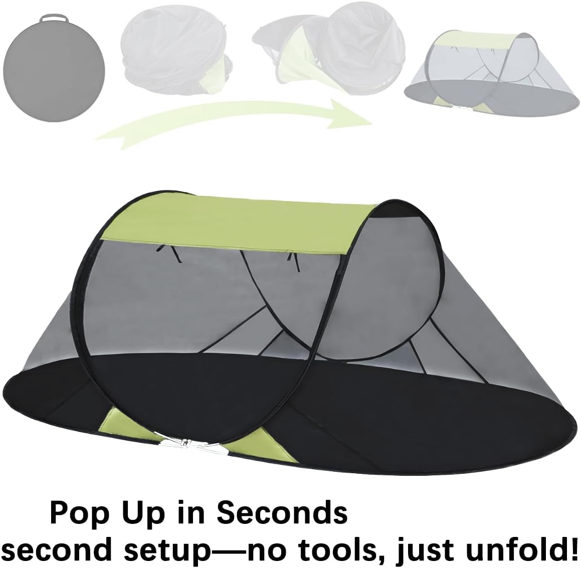 Akiky Pop Up Mosquito Tent for Camping,1 Person Camping Tent with Bug Screen Tent,Mosquito Net Foldable Portable for Adults Kids