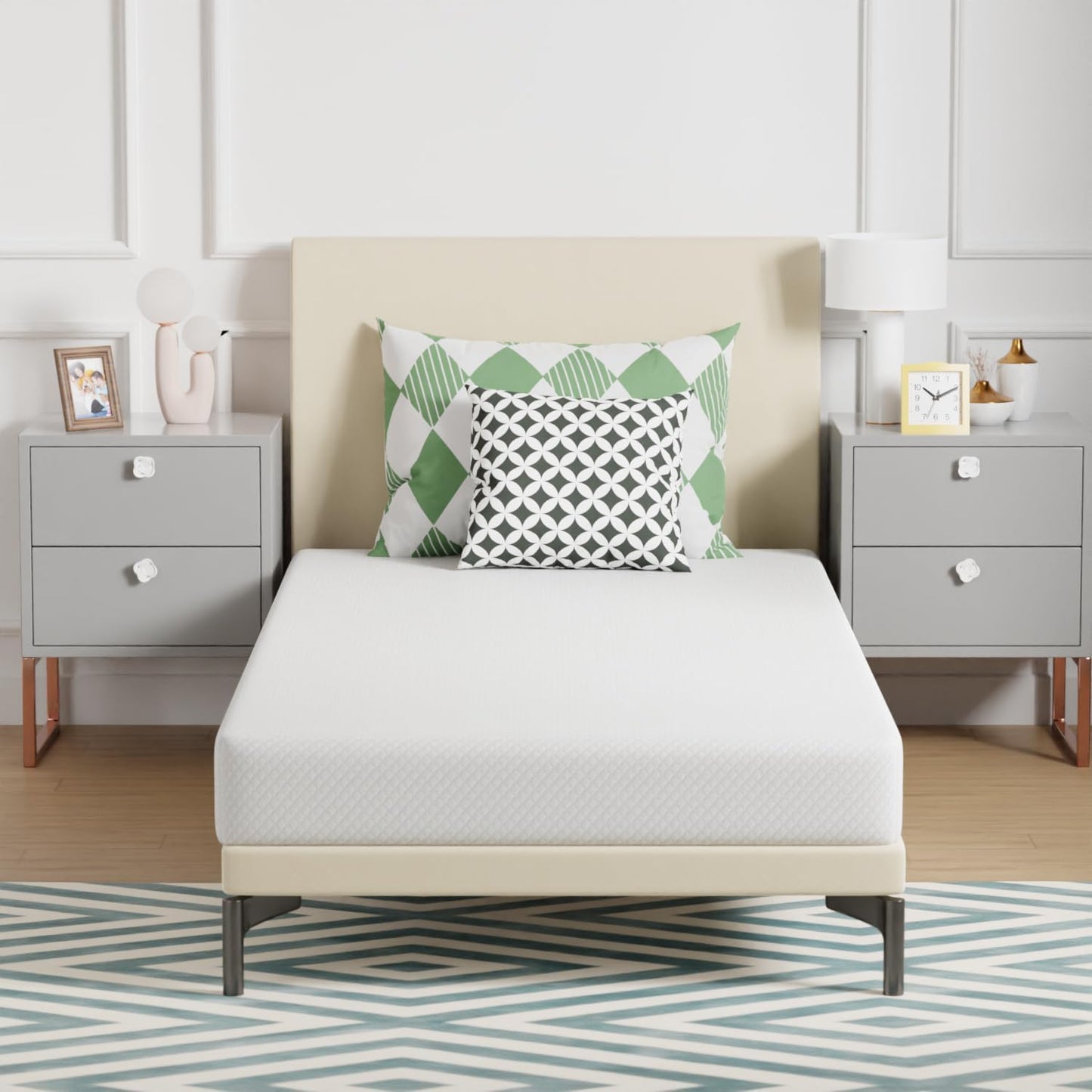 FDW 8 inch Twin Mattress Gel Memory Foam Mattress for Cool Sleep & Pressure Relief, Medium Firm Mattresses CertiPUR-US Certified/Bed-in-a-Box/Pressure Relieving (8 in, Twin)