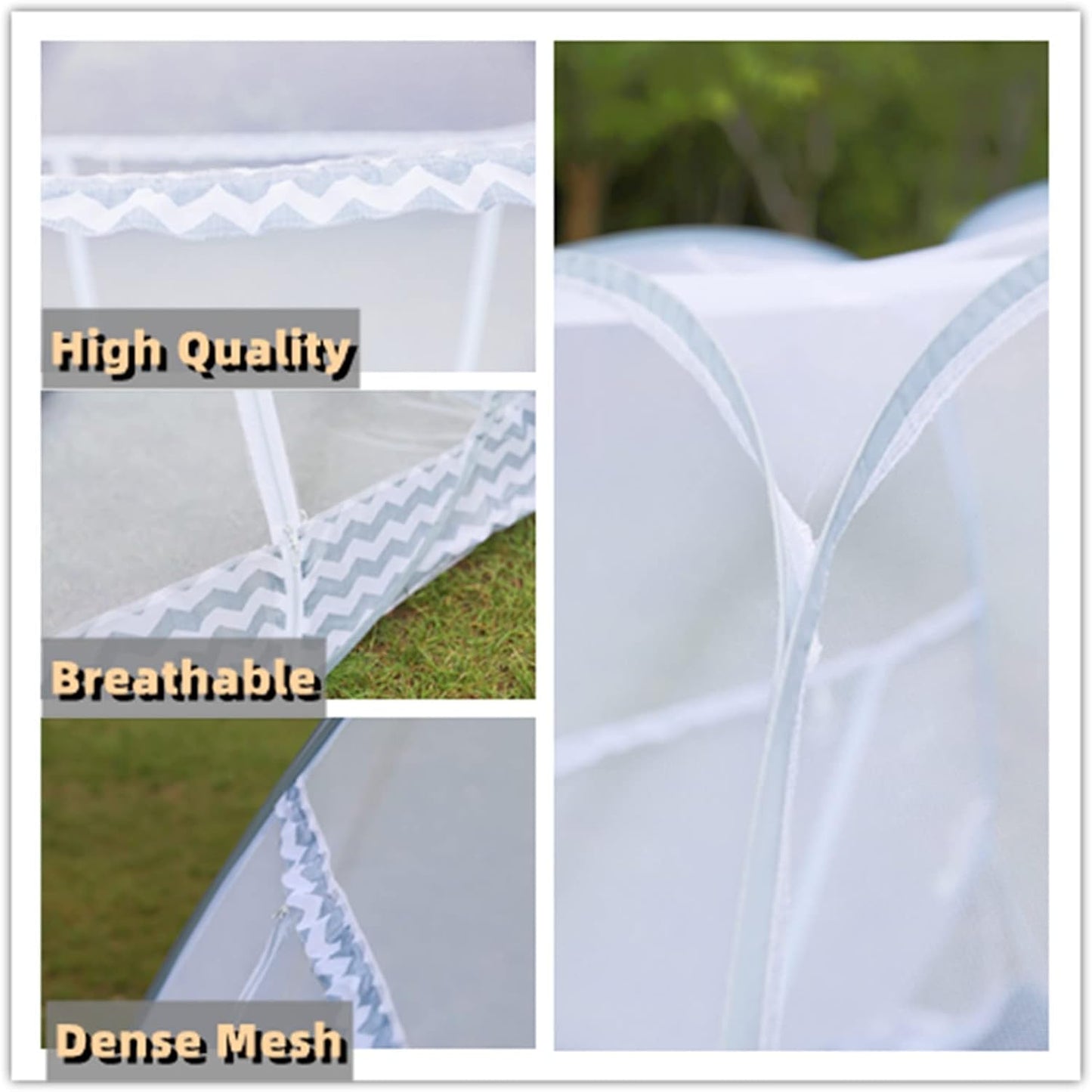Jsanh Mosquito Net for Bed Large Pop UP Mosquito Netting with Bottom for Twin Queen King Size Bed Foldable Mosquito Nets for Baby Adults 80 x 72 x 60 inch