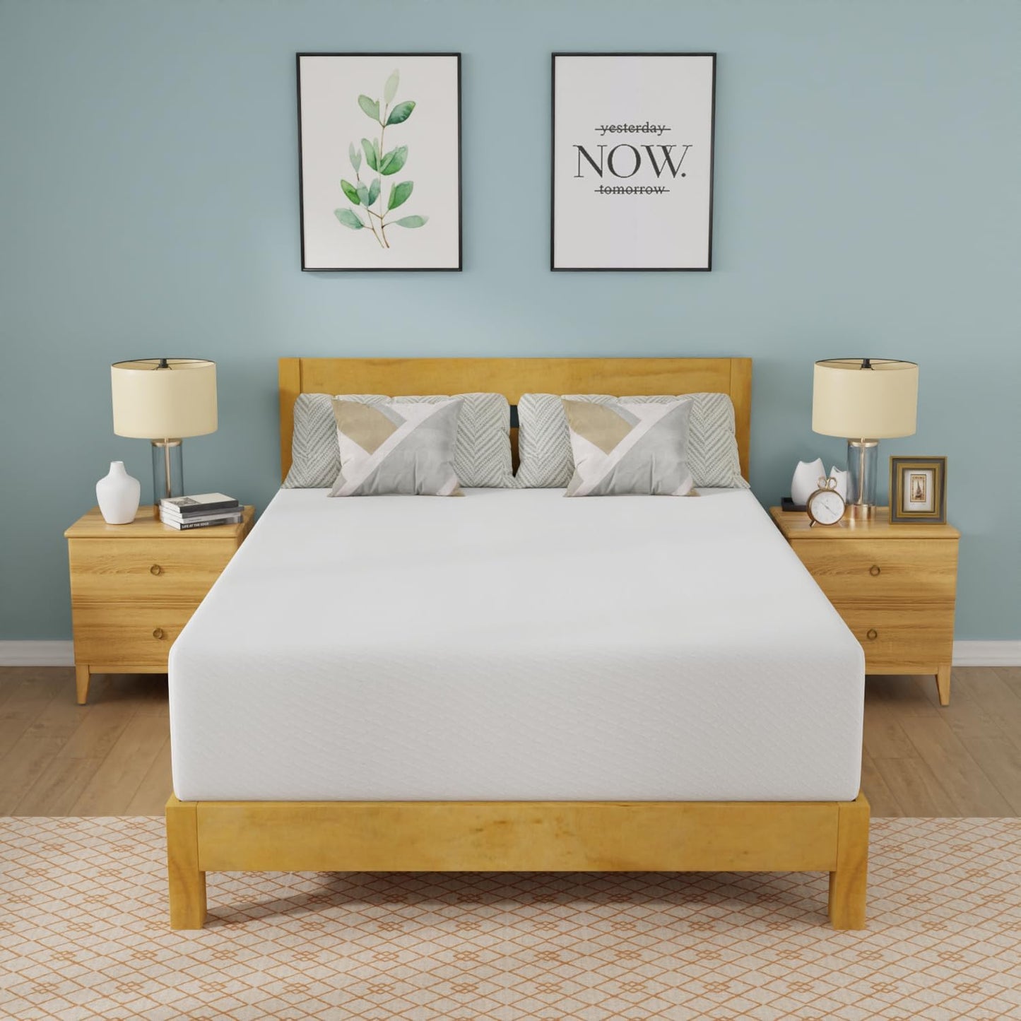 FDW 8 inch Twin Mattress Gel Memory Foam Mattress for Cool Sleep & Pressure Relief, Medium Firm Mattresses CertiPUR-US Certified/Bed-in-a-Box/Pressure Relieving (8 in, Twin)