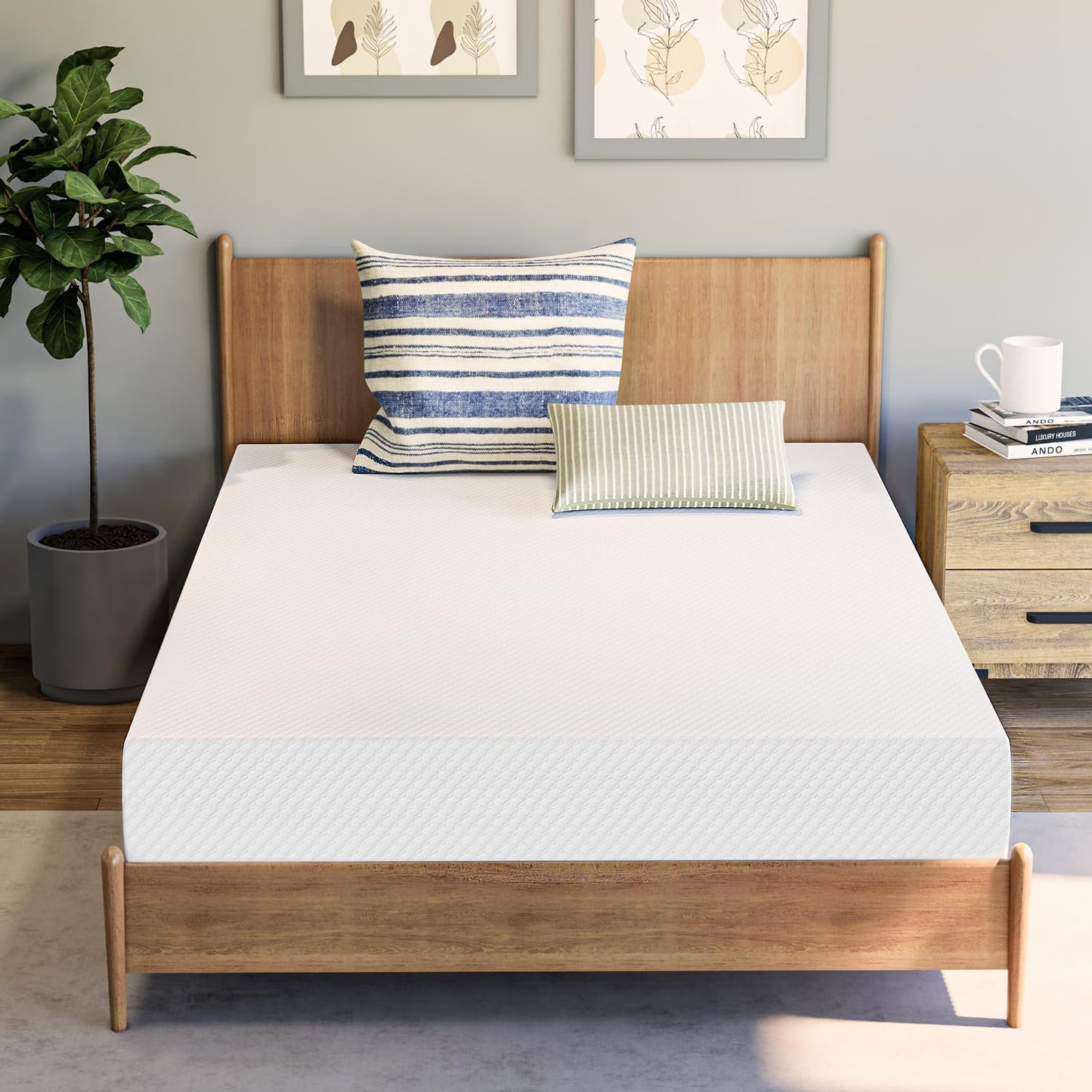 Neo Sleep 8 Inch Twin Cooling Gel Memory Foam Mattress Medium Firm CertiPUR-US Certified Foam, Mattress in a Box Enhanced Pressure Relief Removable Soft Cover No Fiberglass (Twin, 8 in)
