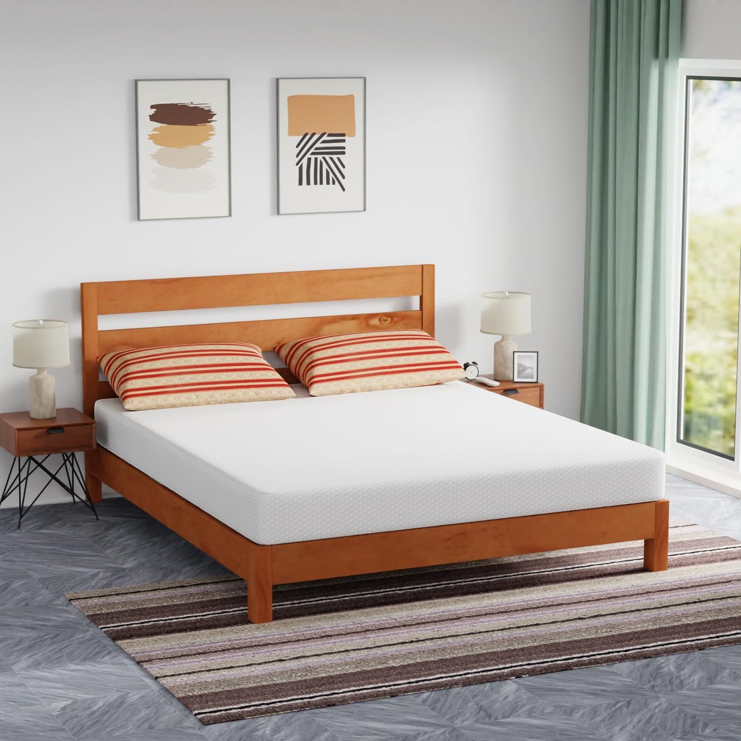 FDW 8 inch Twin Mattress Gel Memory Foam Mattress for Cool Sleep & Pressure Relief, Medium Firm Mattresses CertiPUR-US Certified/Bed-in-a-Box/Pressure Relieving (8 in, Twin)