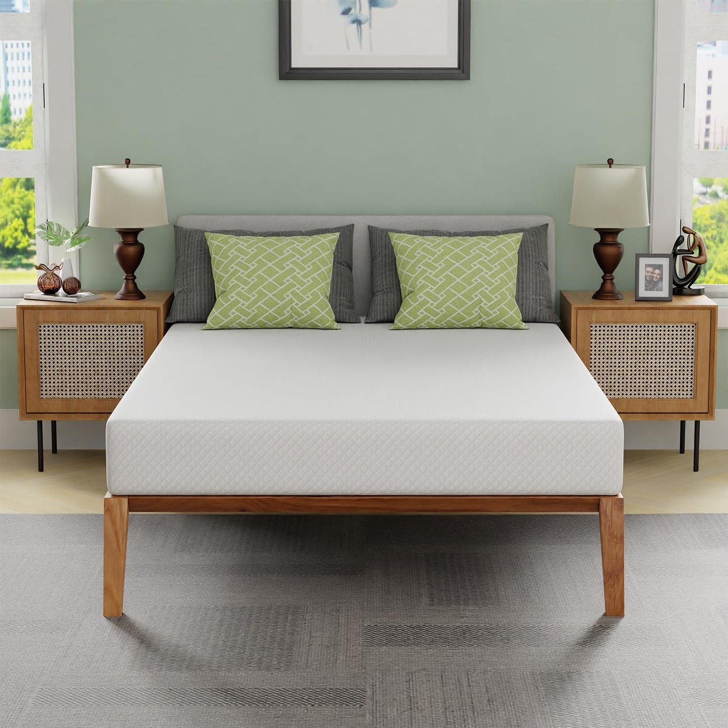 FDW 8 inch Twin Mattress Gel Memory Foam Mattress for Cool Sleep & Pressure Relief, Medium Firm Mattresses CertiPUR-US Certified/Bed-in-a-Box/Pressure Relieving (8 in, Twin)