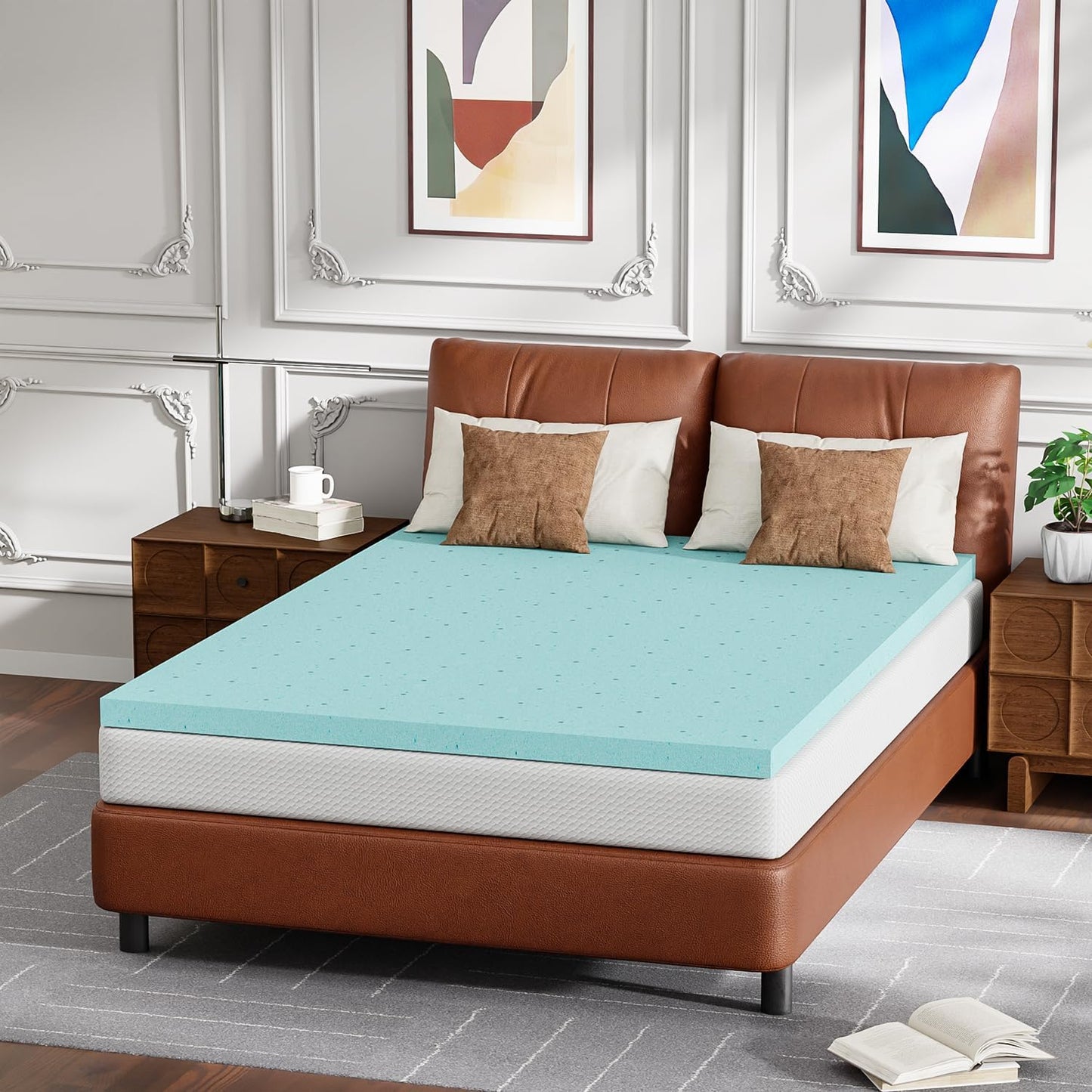 FDW 8 inch Twin Mattress Gel Memory Foam Mattress for Cool Sleep & Pressure Relief, Medium Firm Mattresses CertiPUR-US Certified/Bed-in-a-Box/Pressure Relieving (8 in, Twin)