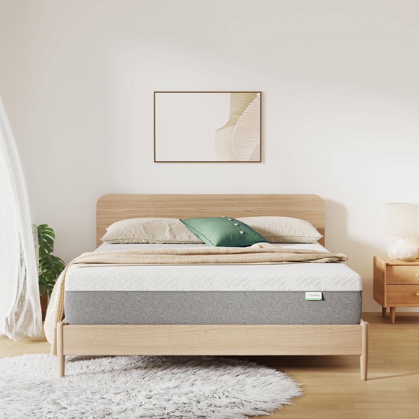 Novilla Queen Size Mattress, 12 Inch Gel Memory Foam Mattress for Cool Night & Pressure Relief, Medium Plush Feel with Motion Isolating, Bliss