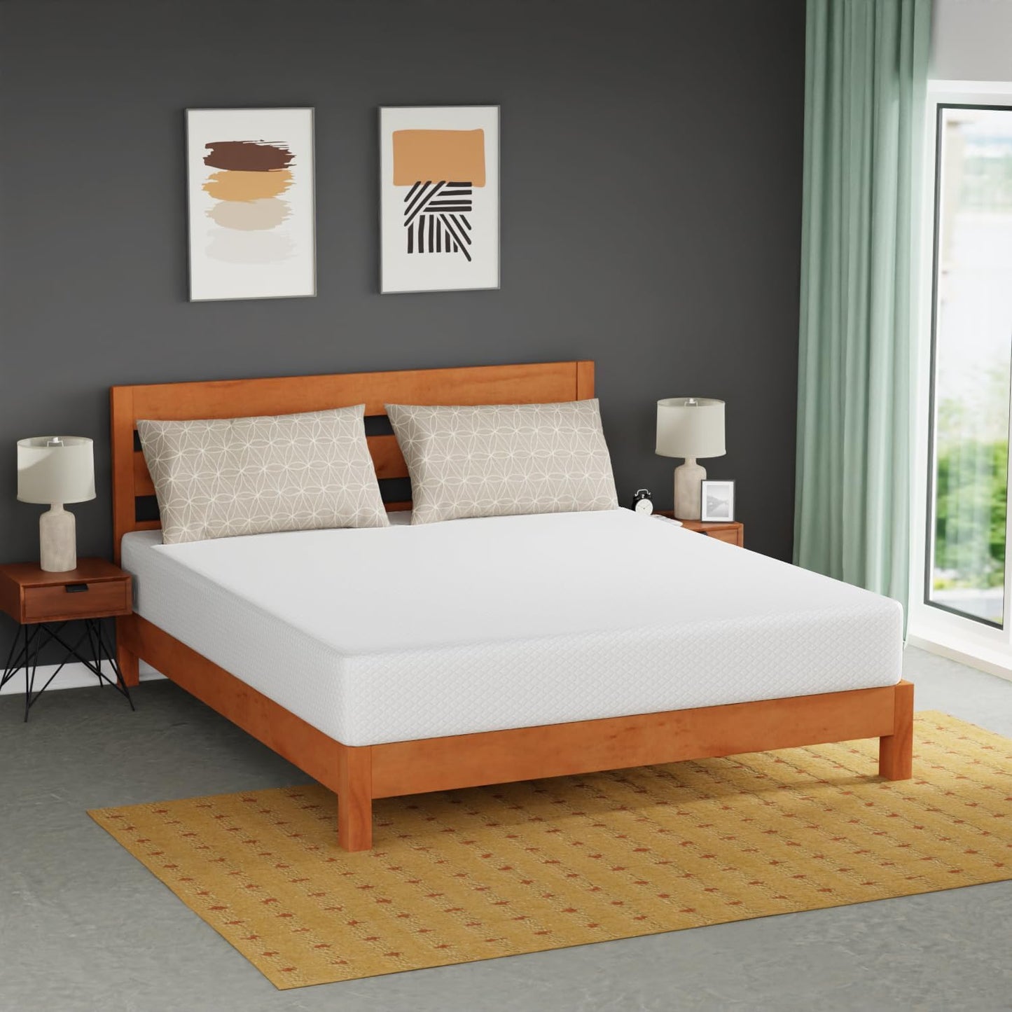 FDW 8 inch Twin Mattress Gel Memory Foam Mattress for Cool Sleep & Pressure Relief, Medium Firm Mattresses CertiPUR-US Certified/Bed-in-a-Box/Pressure Relieving (8 in, Twin)