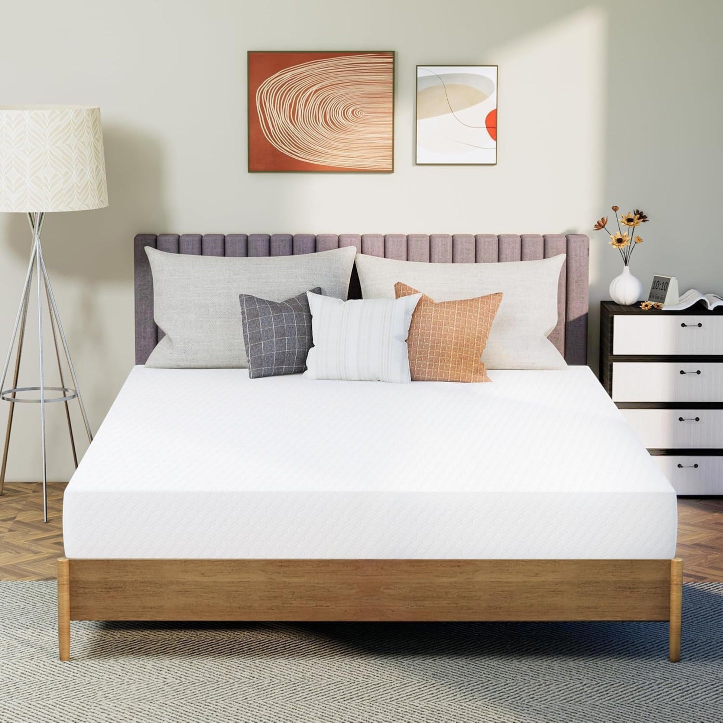 Neo Sleep 8 Inch Twin Cooling Gel Memory Foam Mattress Medium Firm CertiPUR-US Certified Foam, Mattress in a Box Enhanced Pressure Relief Removable Soft Cover No Fiberglass (Twin, 8 in)