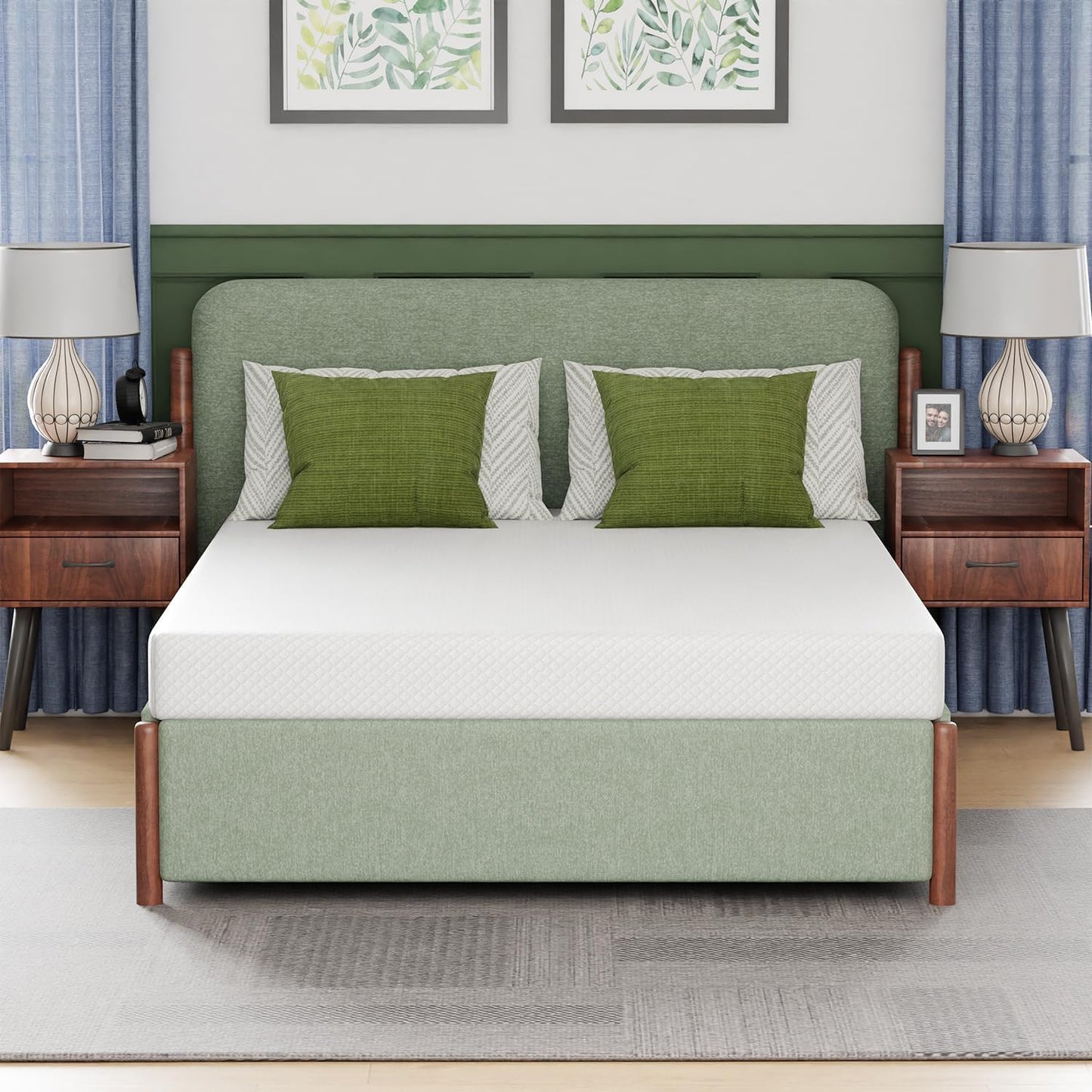 FDW 8 inch Twin Mattress Gel Memory Foam Mattress for Cool Sleep & Pressure Relief, Medium Firm Mattresses CertiPUR-US Certified/Bed-in-a-Box/Pressure Relieving (8 in, Twin)