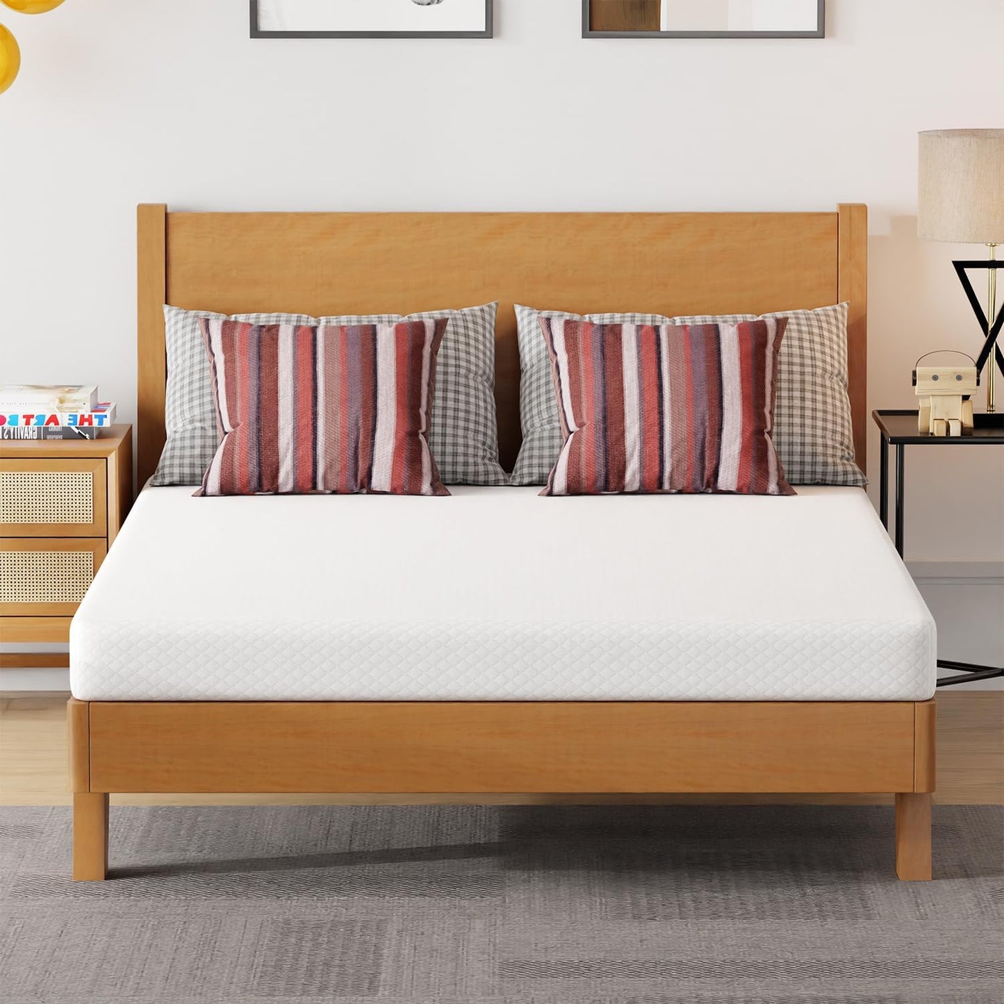 FDW 8 inch Twin Mattress Gel Memory Foam Mattress for Cool Sleep & Pressure Relief, Medium Firm Mattresses CertiPUR-US Certified/Bed-in-a-Box/Pressure Relieving (8 in, Twin)