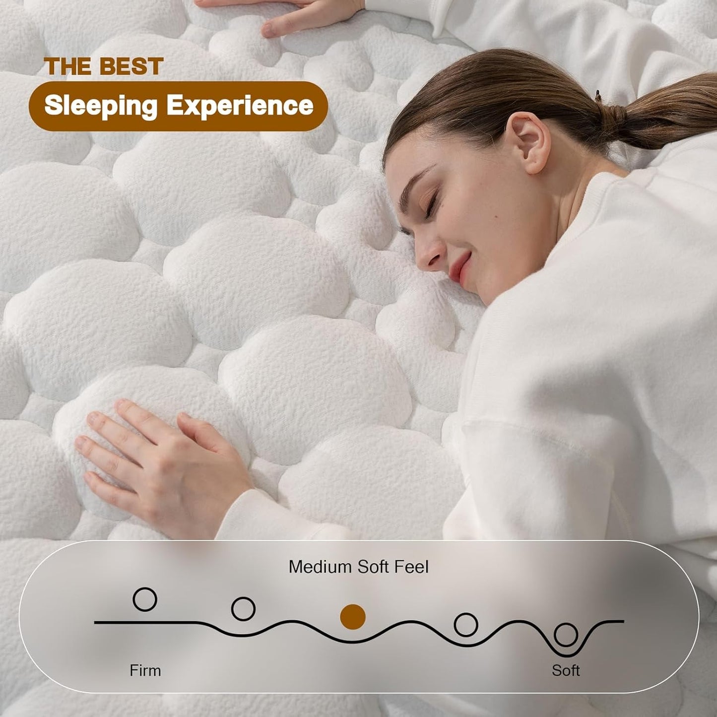 Queen Mattress,12 Inch Queen Size Mattresses in a Box,Memory Foam Hybrid Mattress ,with Individual Pocket Spring for Motion Isolation & Silent Sleep&Lumbar Support & Pressure Relief,Medium Firm