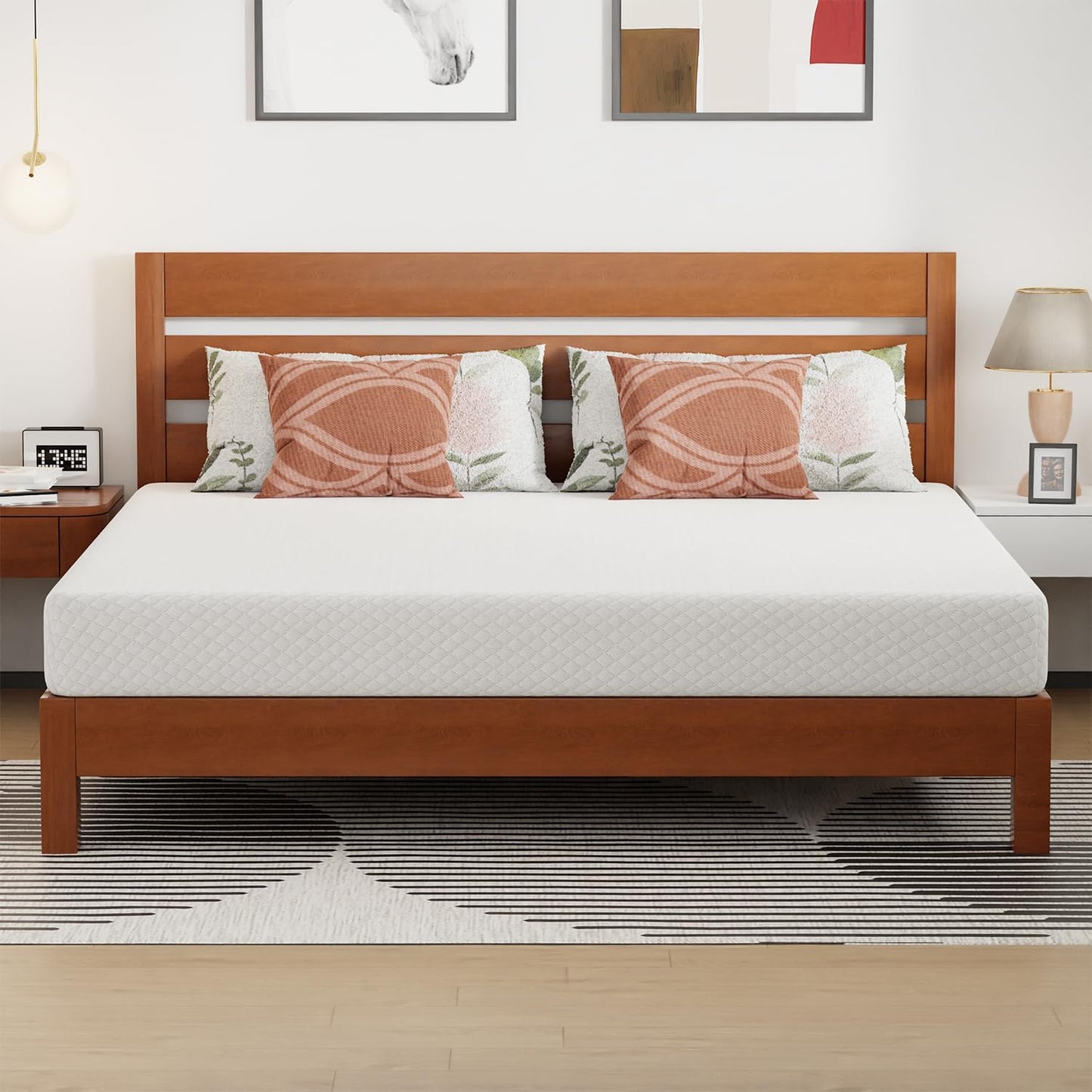 FDW 8 inch Twin Mattress Gel Memory Foam Mattress for Cool Sleep & Pressure Relief, Medium Firm Mattresses CertiPUR-US Certified/Bed-in-a-Box/Pressure Relieving (8 in, Twin)