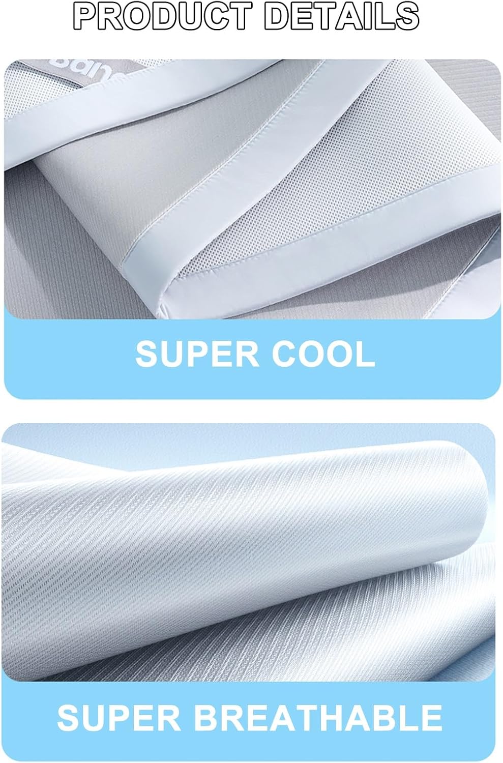 Cooling Pad for Sleeping Ice Silk Rattan Matting, Summer Sleeping Mat 3 Piece Set, Good Heat Conduction Mattress Topper Pad for Summer Hot Sleepers(Gris,150 * 200cm)