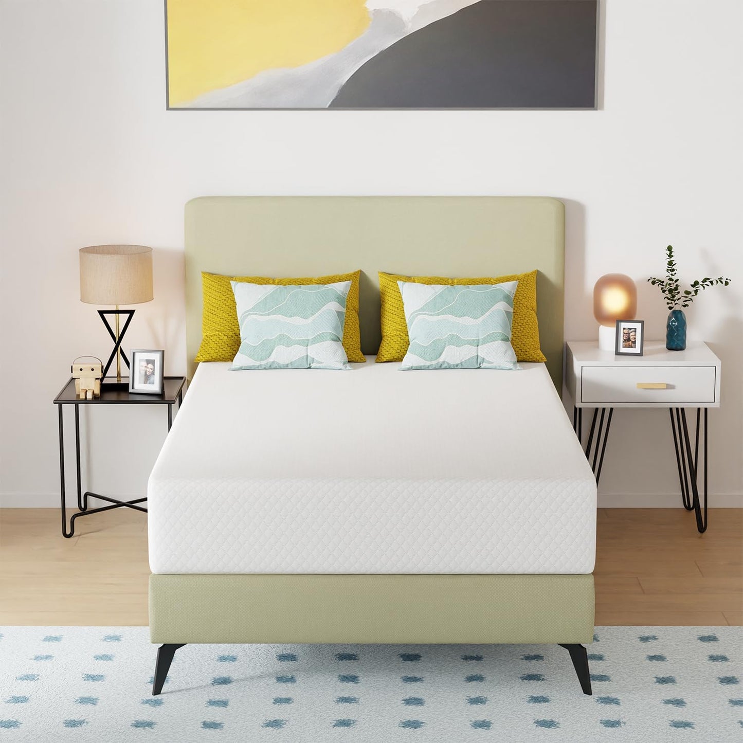 FDW 8 inch Twin Mattress Gel Memory Foam Mattress for Cool Sleep & Pressure Relief, Medium Firm Mattresses CertiPUR-US Certified/Bed-in-a-Box/Pressure Relieving (8 in, Twin)