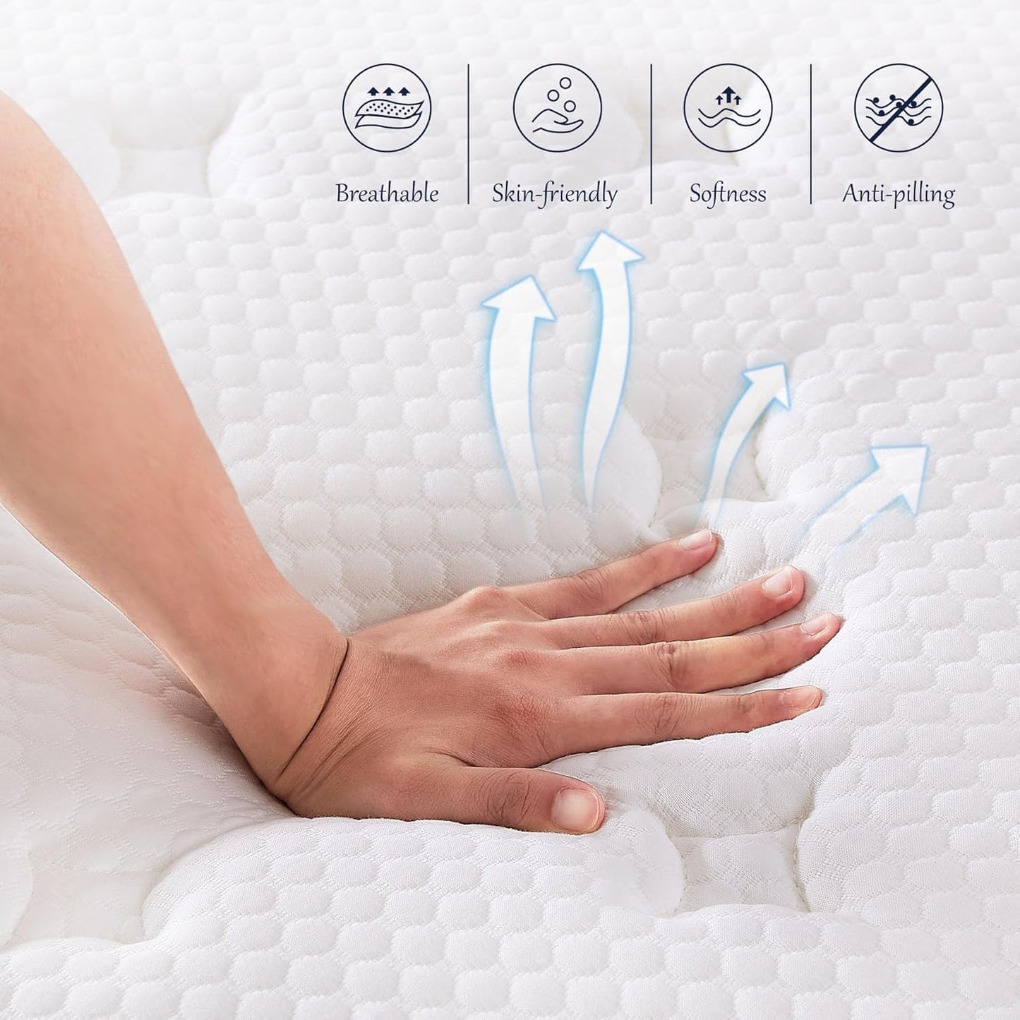 Queen Mattress, 12 inch Memory Foam Hybrid Queen Mattress in a Box with Pocket Springs, Pressure Relief & Motion Isolation, CertiPUR-US Certified, Medium Firm