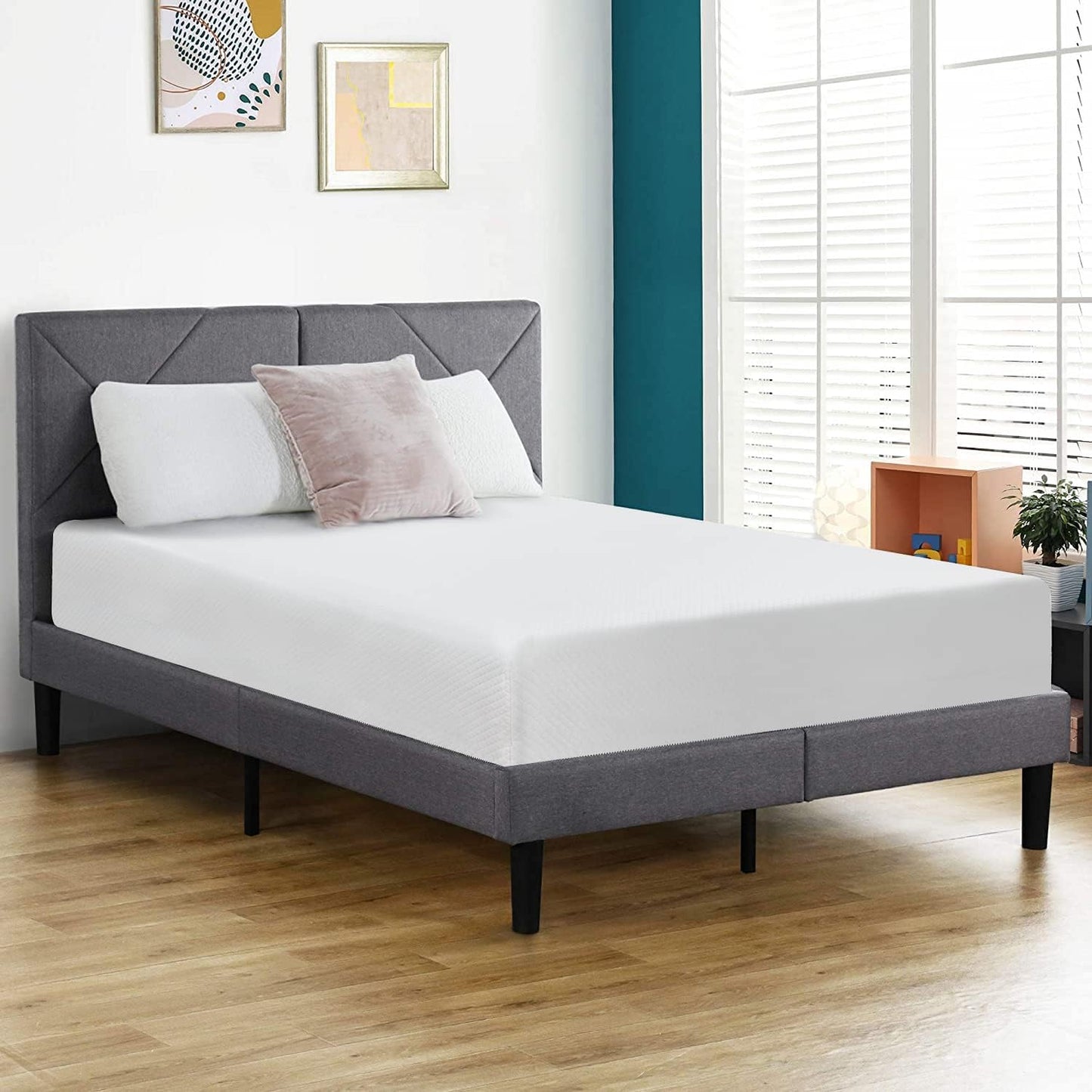 FDW 8 inch Twin Mattress Gel Memory Foam Mattress for Cool Sleep & Pressure Relief, Medium Firm Mattresses CertiPUR-US Certified/Bed-in-a-Box/Pressure Relieving (8 in, Twin)