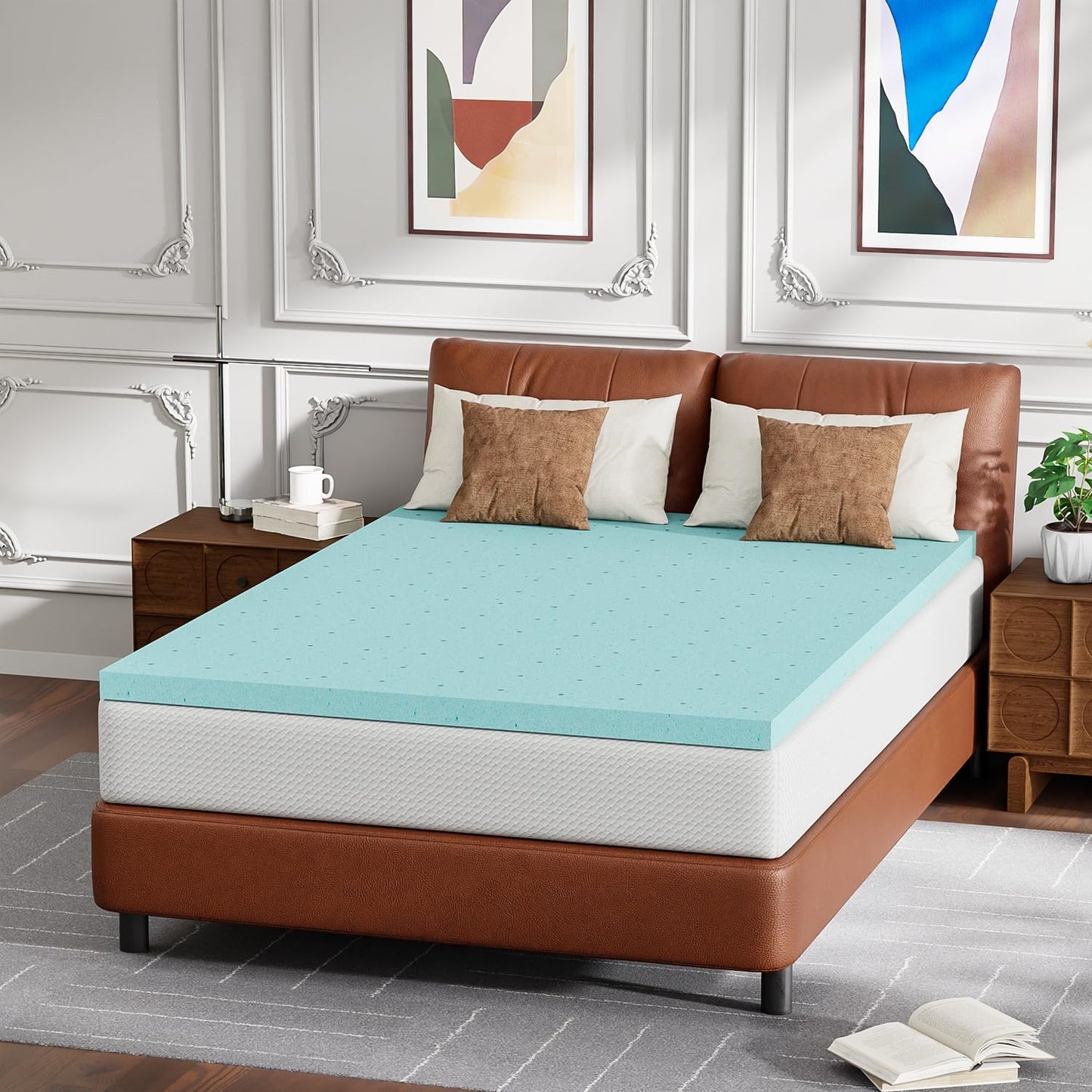 FDW 8 inch Twin Mattress Gel Memory Foam Mattress for Cool Sleep & Pressure Relief, Medium Firm Mattresses CertiPUR-US Certified/Bed-in-a-Box/Pressure Relieving (8 in, Twin)