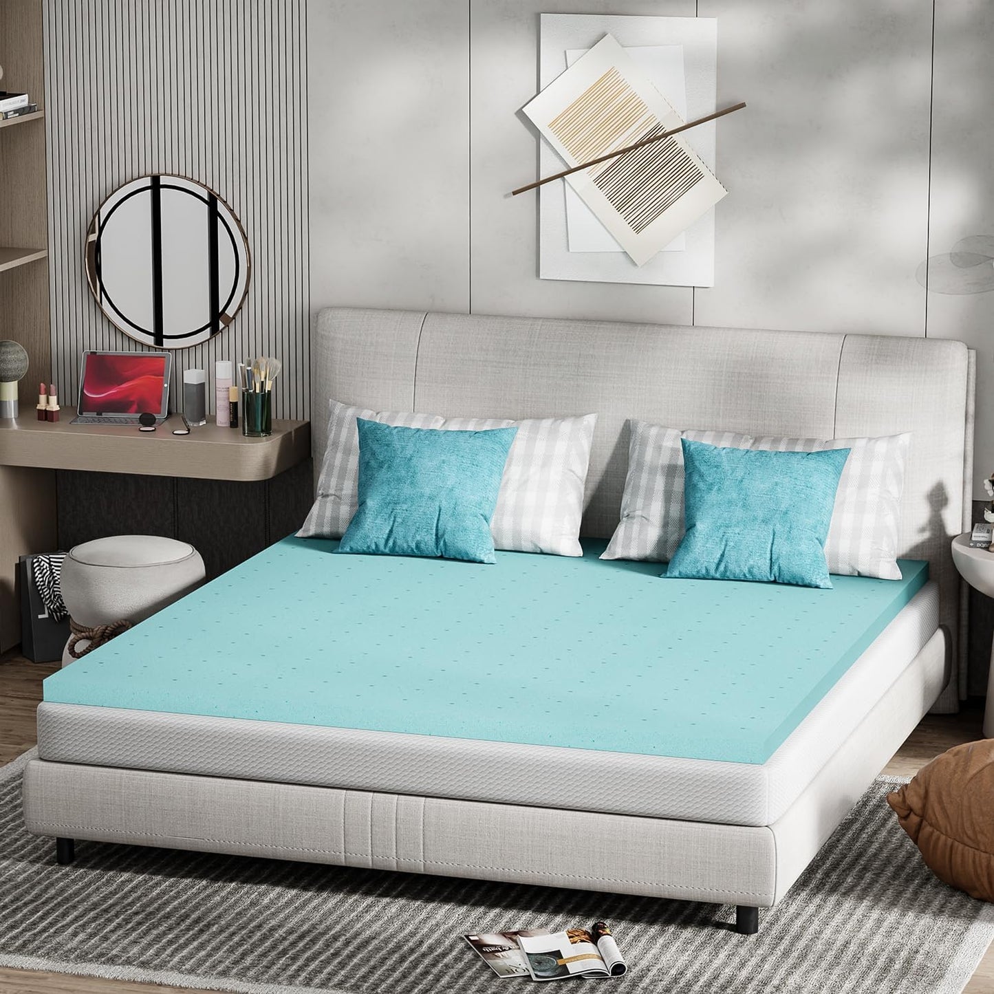 FDW 8 inch Twin Mattress Gel Memory Foam Mattress for Cool Sleep & Pressure Relief, Medium Firm Mattresses CertiPUR-US Certified/Bed-in-a-Box/Pressure Relieving (8 in, Twin)