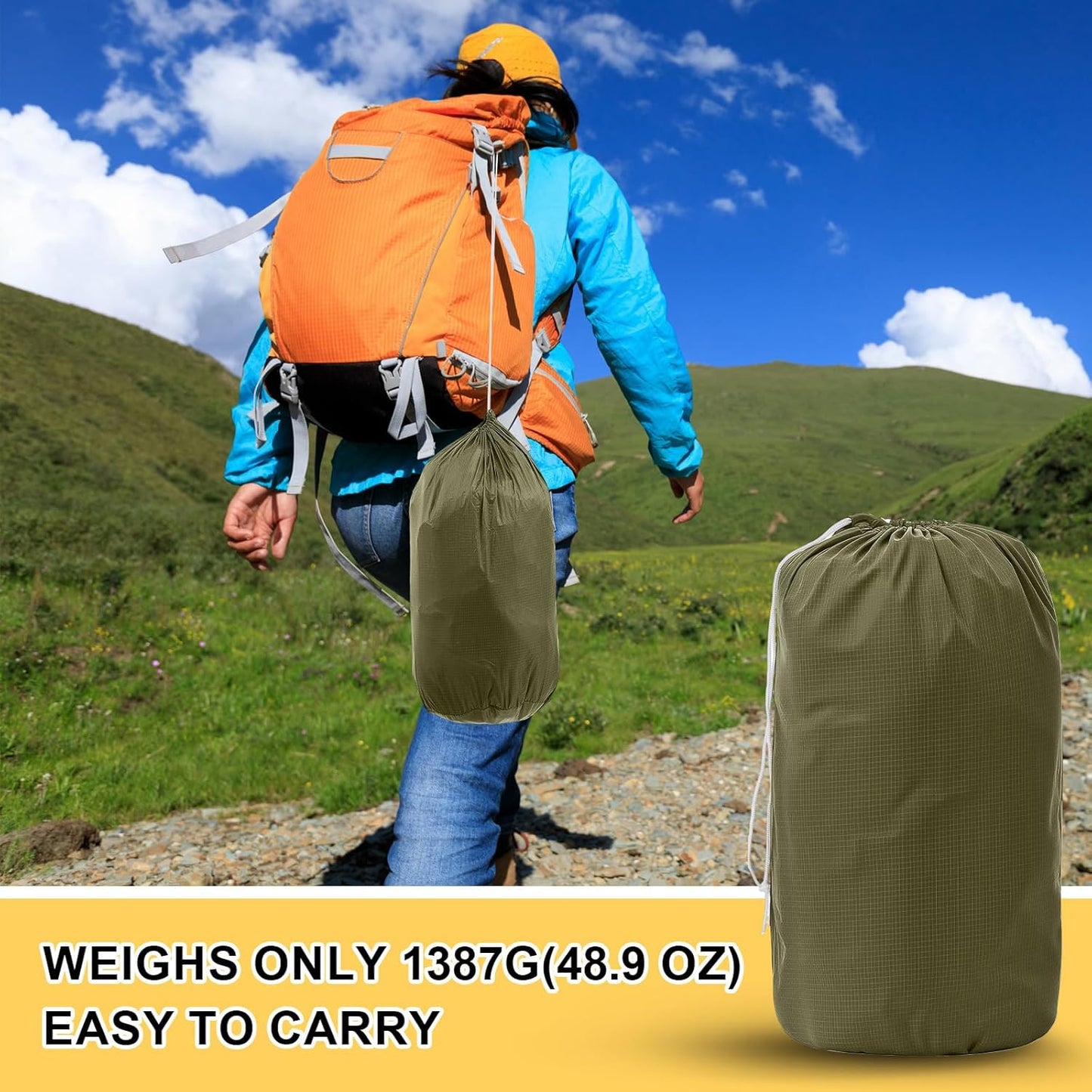 Screen House for Hammock, Backpacking Hammock Tent with Mosquito Net Portable Waterproof Bug Screen Tent for Canoe Picnics Hiking Camping Beach Backyards Outdoor in Summer