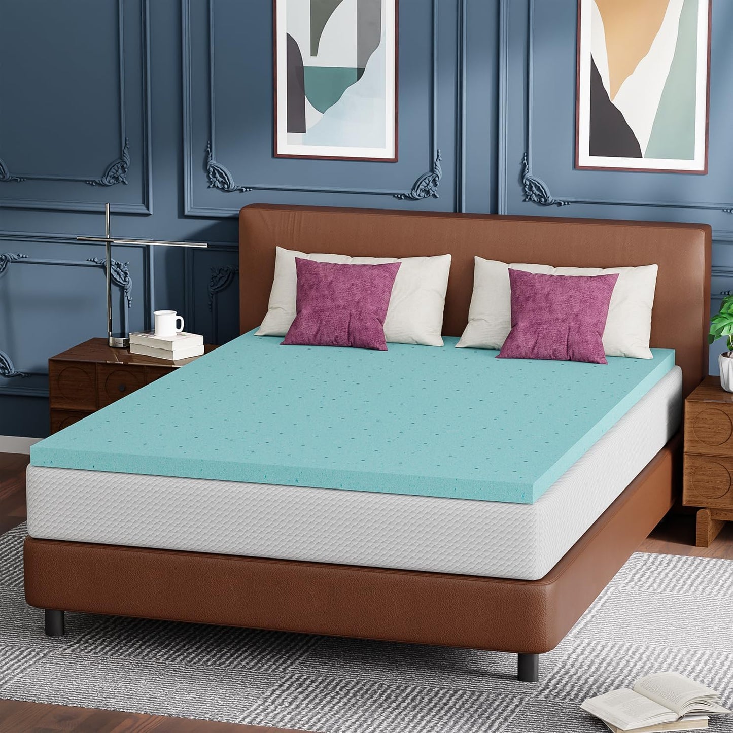 FDW 8 inch Twin Mattress Gel Memory Foam Mattress for Cool Sleep & Pressure Relief, Medium Firm Mattresses CertiPUR-US Certified/Bed-in-a-Box/Pressure Relieving (8 in, Twin)