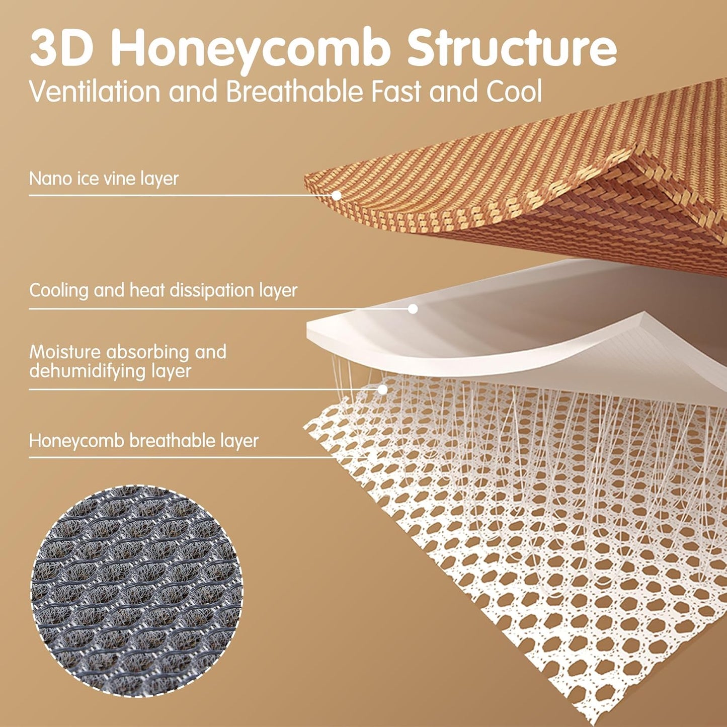 Summer Sleeping Mat, Foldabl Rattan Bed Mat Quick Cooling Topper Mat Double-Sided use for Home School Dormitory (Queen)