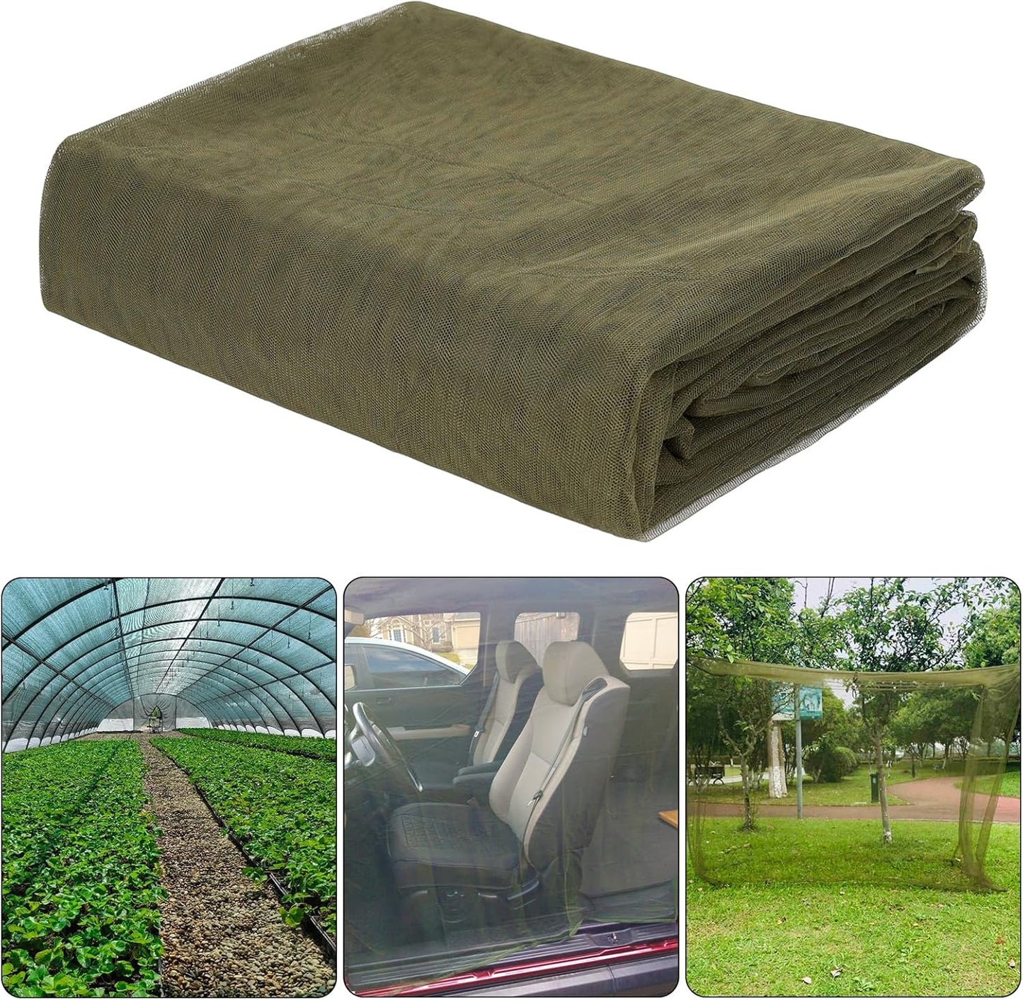 78x10Ft Mosquito Netting Garden Mesh Netting, Fly Bird Net Barrier Hunting Blind Plant Protecting Net, 3x24m,Black