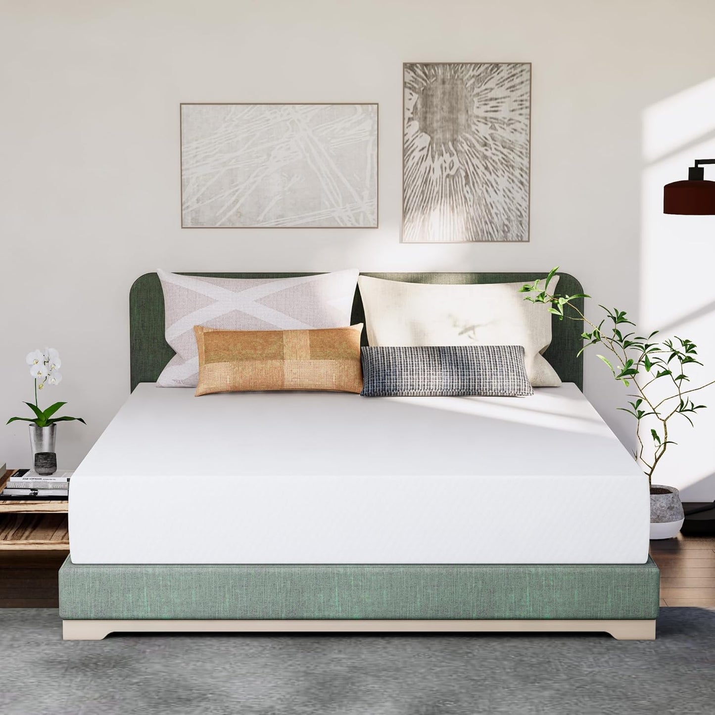 Neo Sleep 8 Inch Twin Cooling Gel Memory Foam Mattress Medium Firm CertiPUR-US Certified Foam, Mattress in a Box Enhanced Pressure Relief Removable Soft Cover No Fiberglass (Twin, 8 in)
