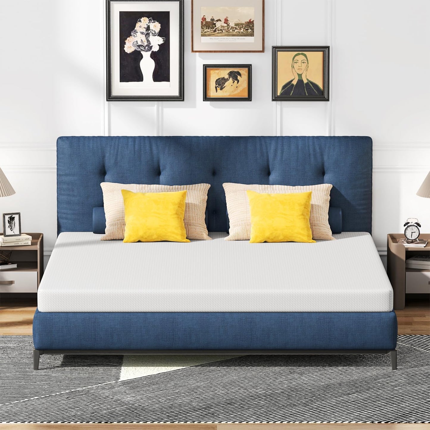 FDW 8 inch Twin Mattress Gel Memory Foam Mattress for Cool Sleep & Pressure Relief, Medium Firm Mattresses CertiPUR-US Certified/Bed-in-a-Box/Pressure Relieving (8 in, Twin)