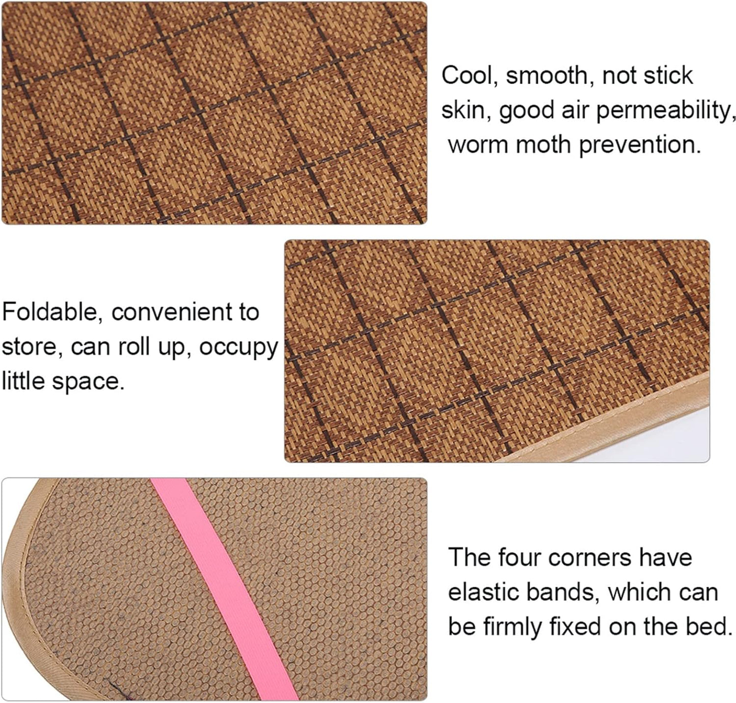 Summer Sleeping Mat, Breathable Foldable Cooling Bed Cushion Mattress Cooler for Home Schools Dormitory(195x80cm)