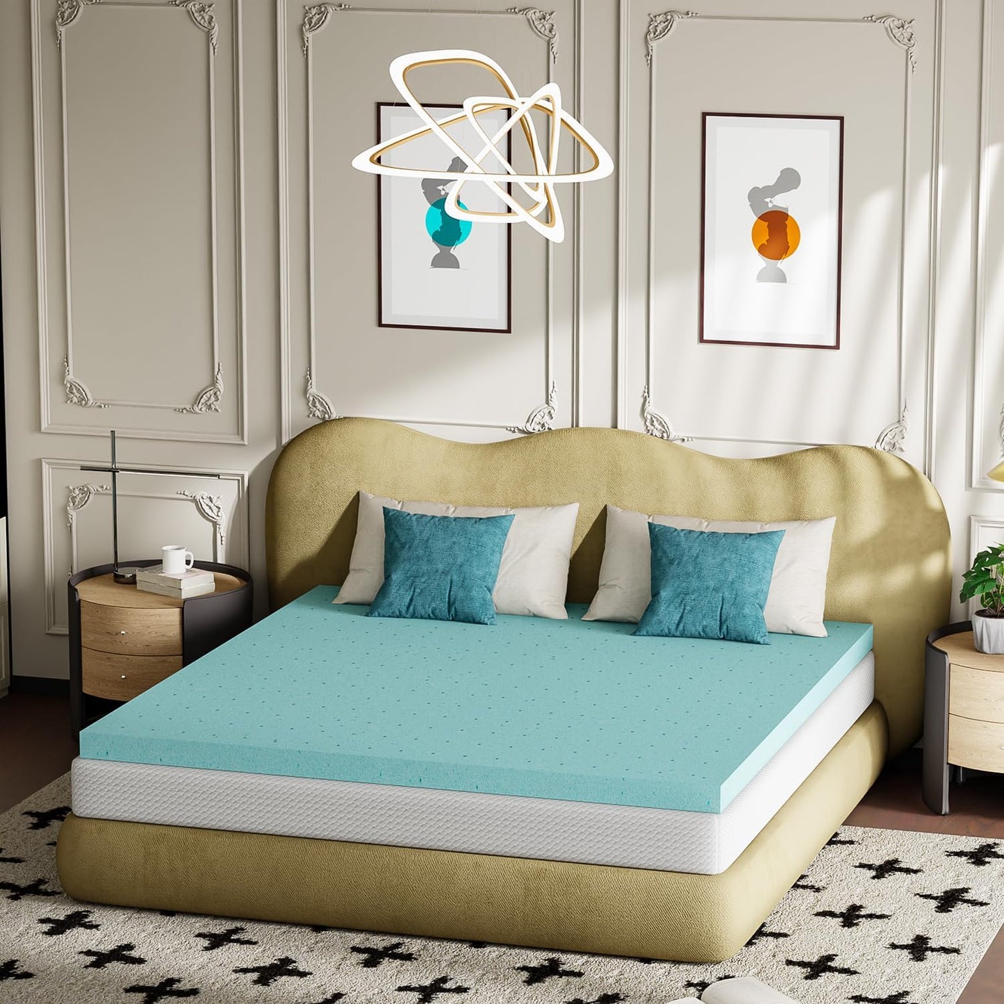 FDW 8 inch Twin Mattress Gel Memory Foam Mattress for Cool Sleep & Pressure Relief, Medium Firm Mattresses CertiPUR-US Certified/Bed-in-a-Box/Pressure Relieving (8 in, Twin)