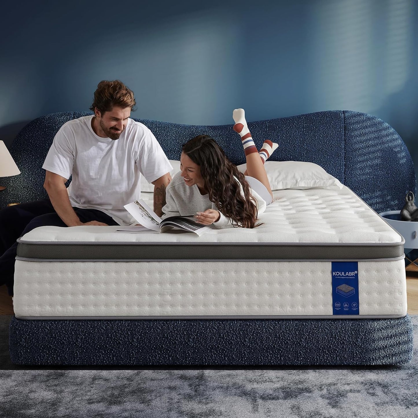 Queen Size Mattress, 12 Inch Hybrid Mattress in a Box, Gel Memory Foam, Individually Wrapped Pocket Coils Innerspring, Pressure Relief, Medium Firm (12 INCH, Queen (New))