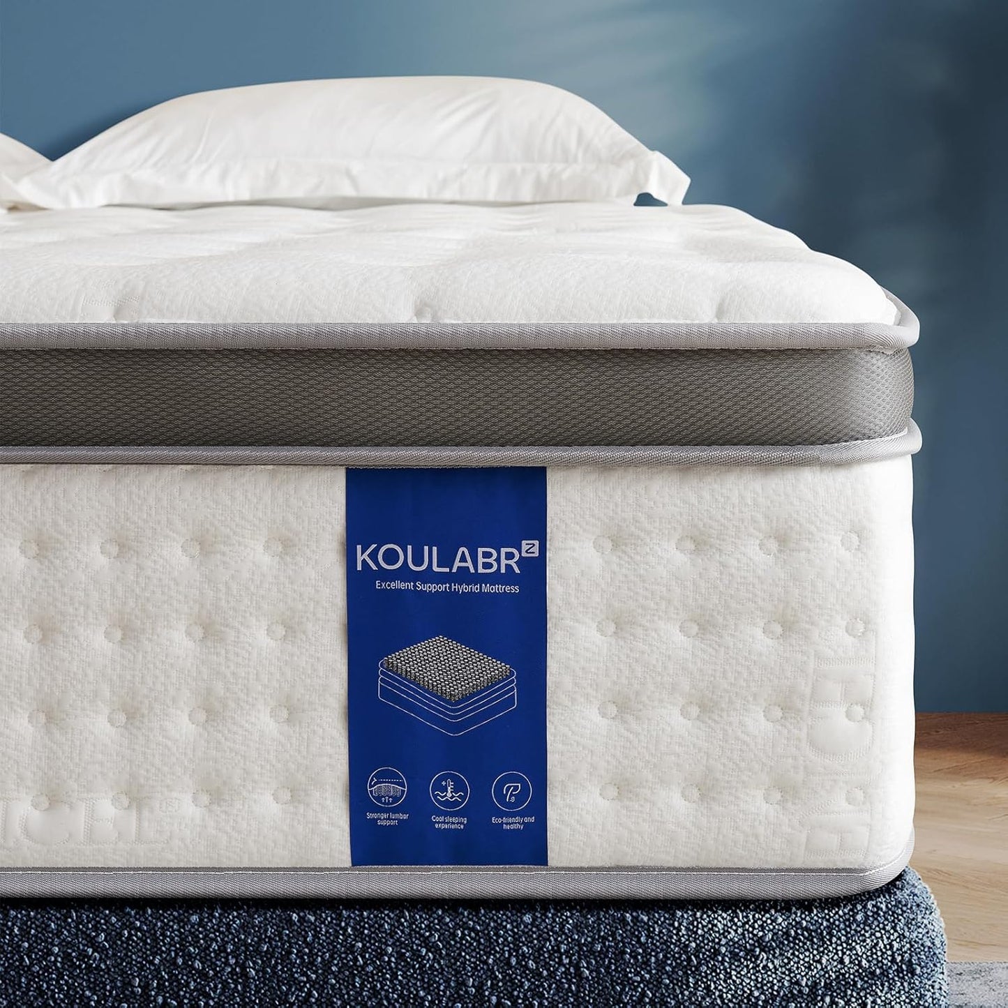Queen Size Mattress, 12 Inch Hybrid Mattress in a Box, Gel Memory Foam, Individually Wrapped Pocket Coils Innerspring, Pressure Relief, Medium Firm (12 INCH, Queen (New))