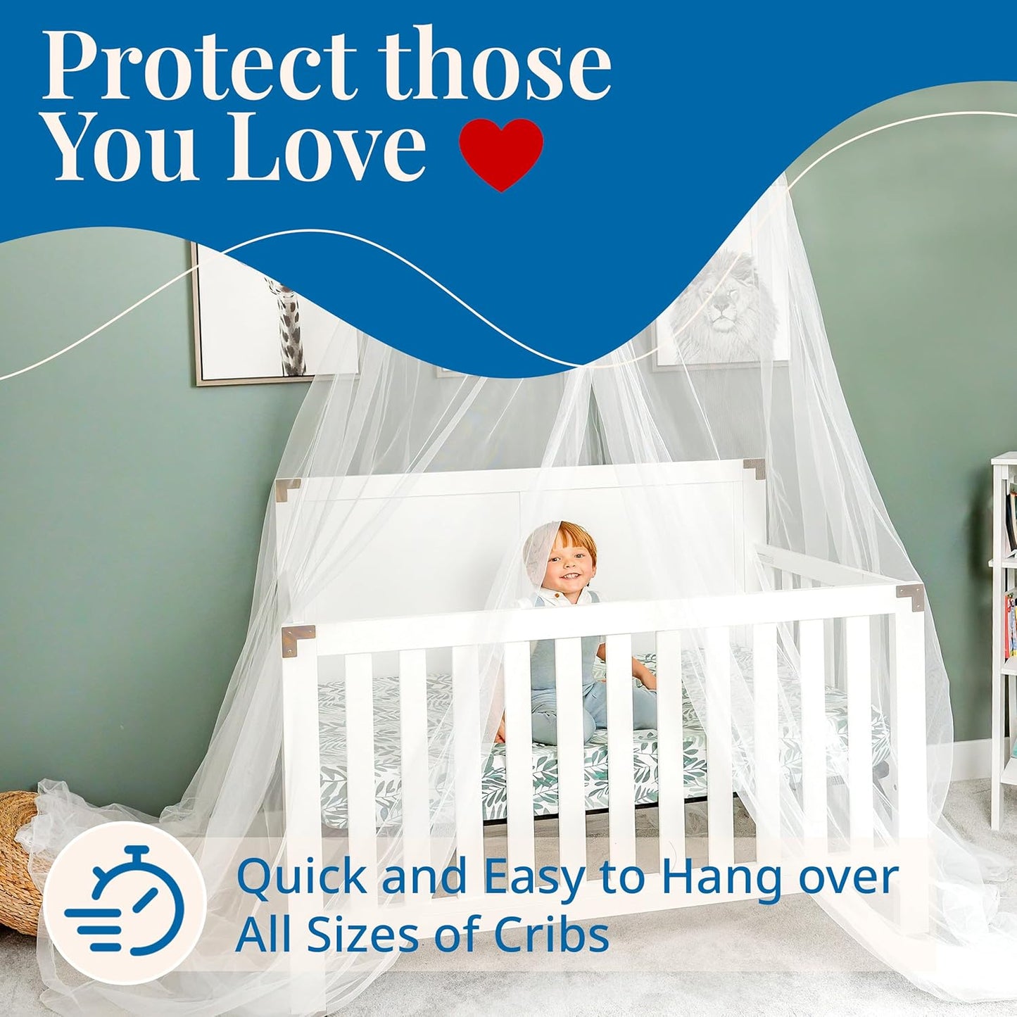 Mosquito Netting for Bed, Extra Large Mosquito Net Covers Single to California King Size Beds, Bug Net for Camping, Crib Canopy, Premium Quality for Indoor Outdoor Use and Travel