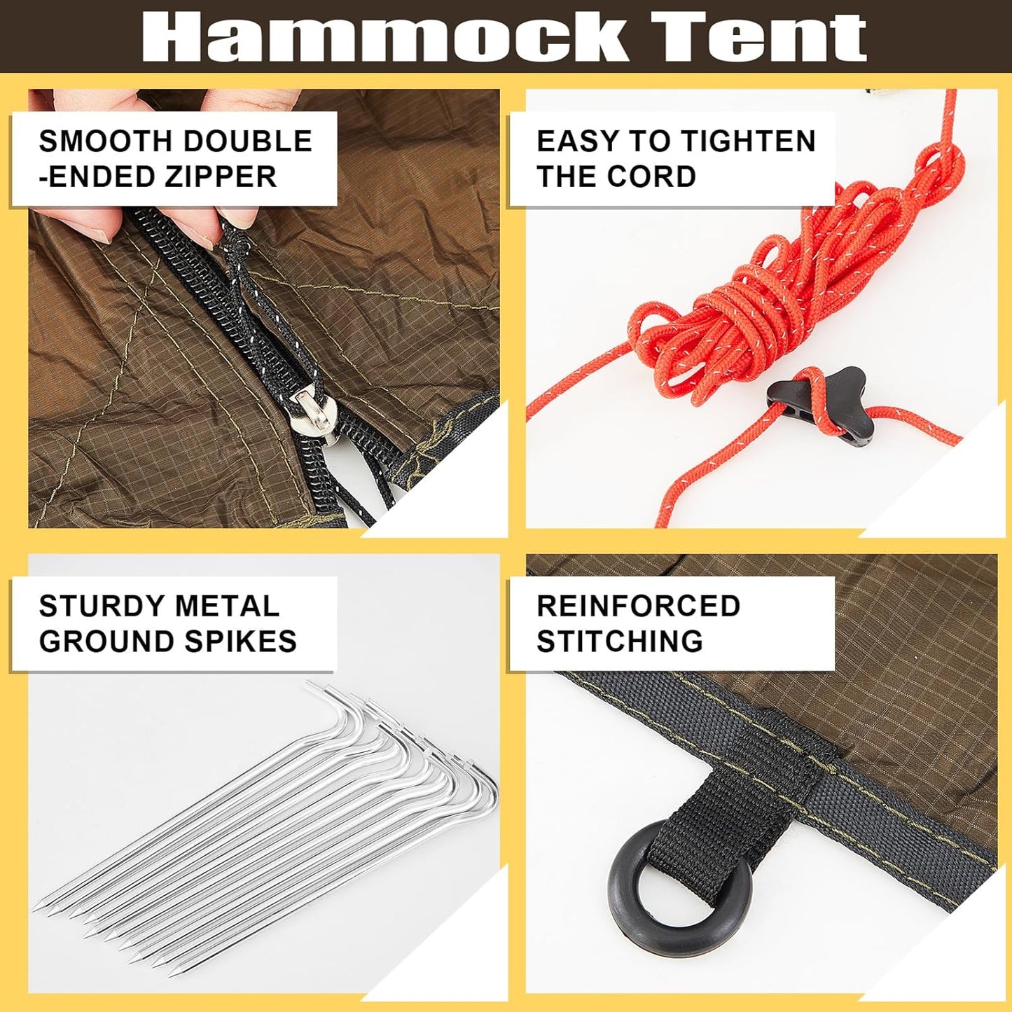 Screen House for Hammock, Backpacking Hammock Tent with Mosquito Net Portable Waterproof Bug Screen Tent for Canoe Picnics Hiking Camping Beach Backyards Outdoor in Summer