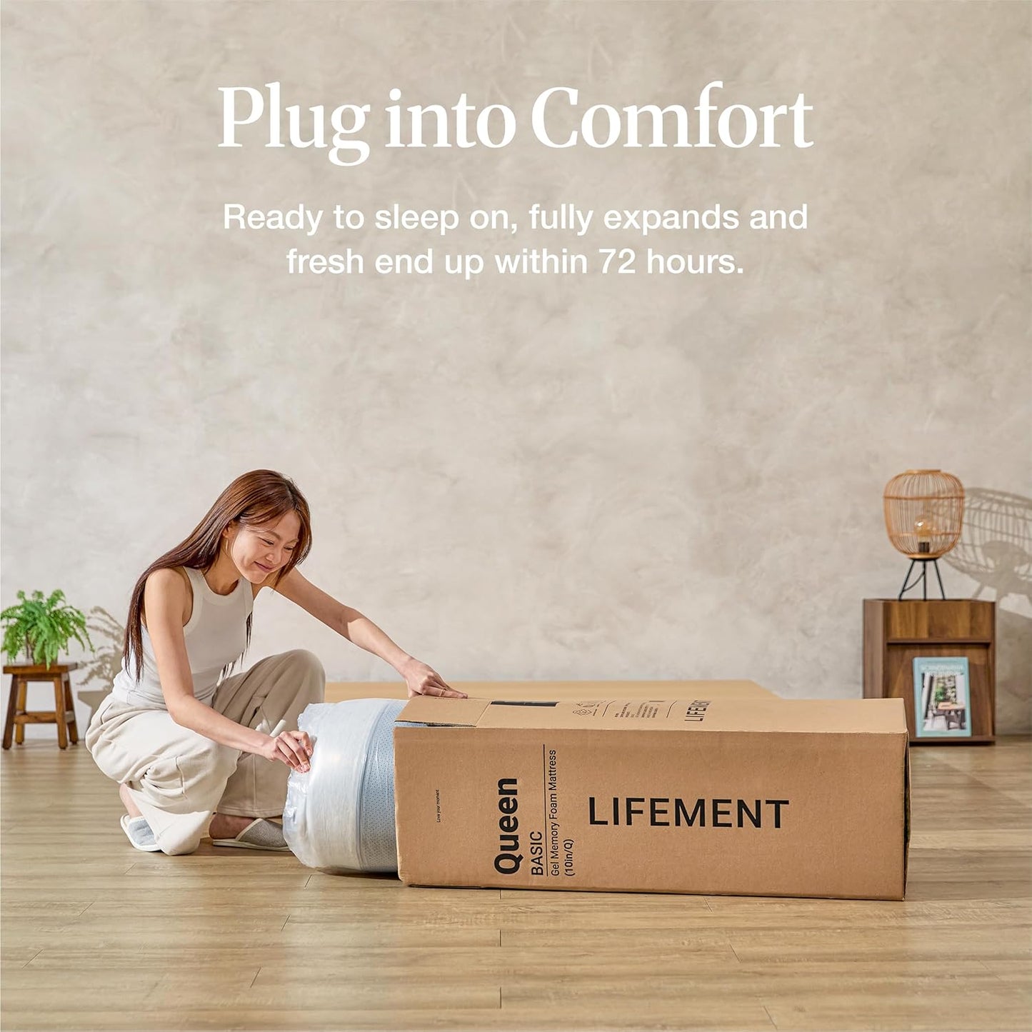 LIFEMENT, Basic 6 Inch Twin, Copper Infused Cooling Gel Memory Foam Mattress, Medium Firm, Fiberglass Free, Pressure Relief, Safe & Certified Foams & Cover, 10-Year Warranty