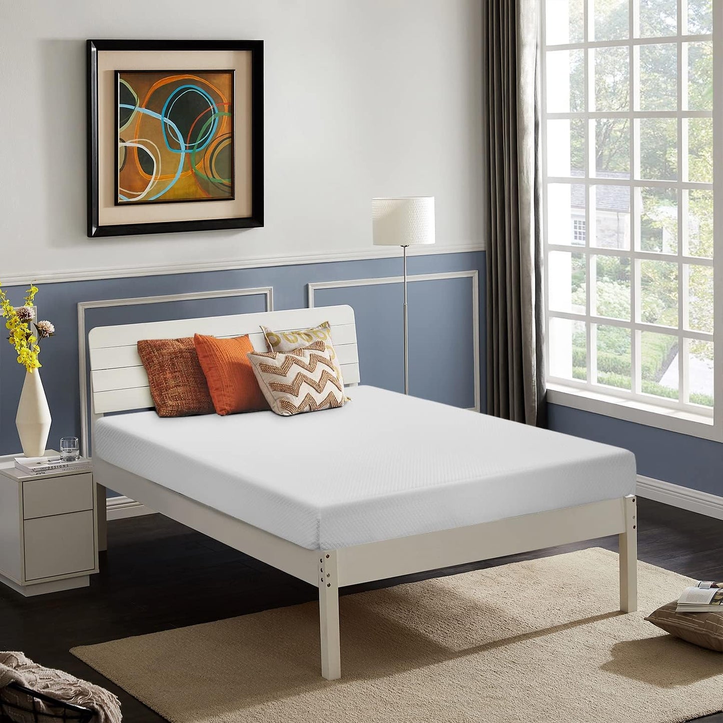FDW 8 inch Twin Mattress Gel Memory Foam Mattress for Cool Sleep & Pressure Relief, Medium Firm Mattresses CertiPUR-US Certified/Bed-in-a-Box/Pressure Relieving (8 in, Twin)