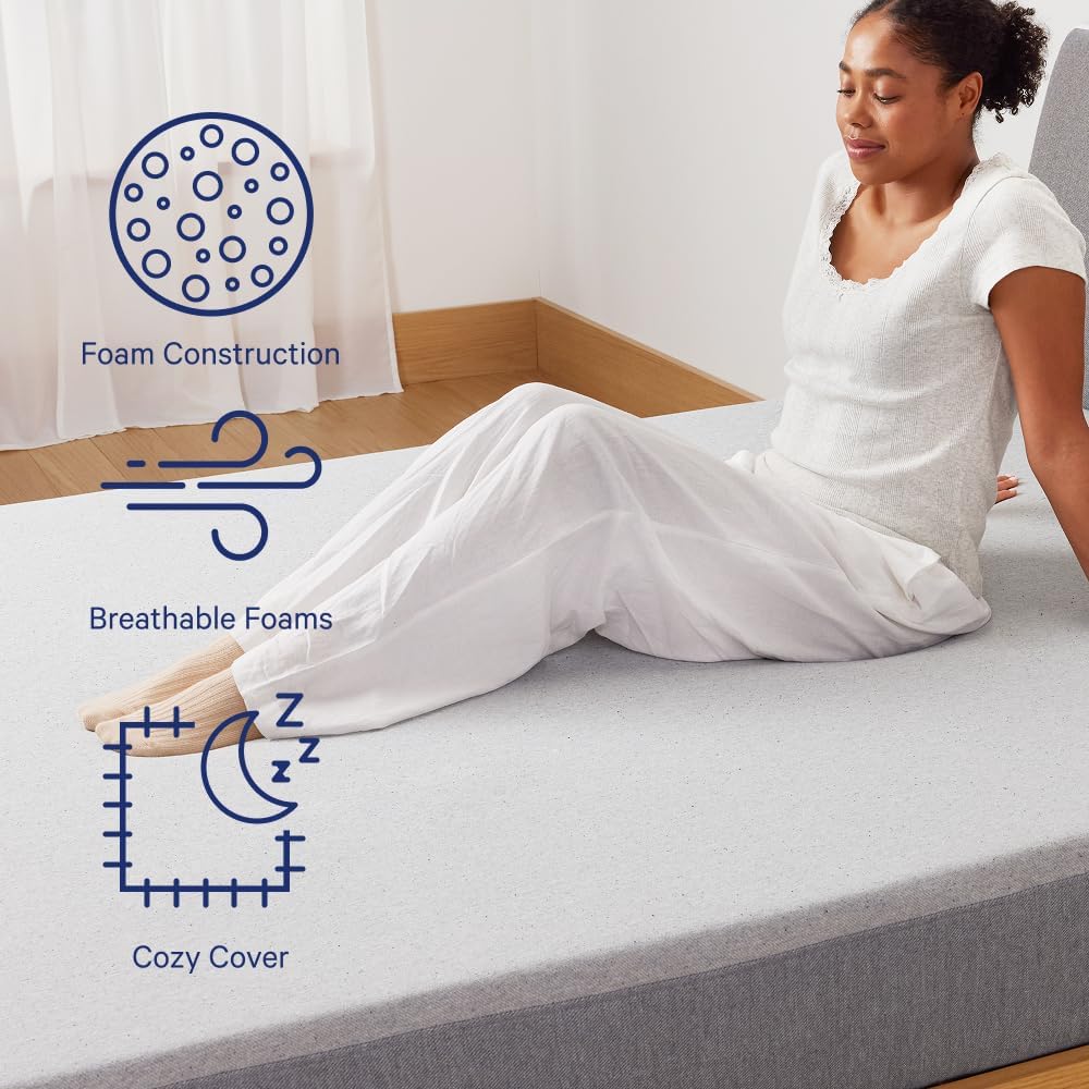 Casper Sleep Element, Medium Firm Mattress, King Size - Memory Foam + Support - 100-Night Trial - CertiPUR-US Mattress, Grey