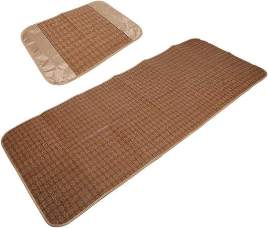 Summer Sleeping Mat, 195x80cm/76 8x31 5in Foldable Summer Bed Mat Cool Sleeping Mattress Cooling Bed, Mattress Topper Pad Rattan for Home School Dormitory