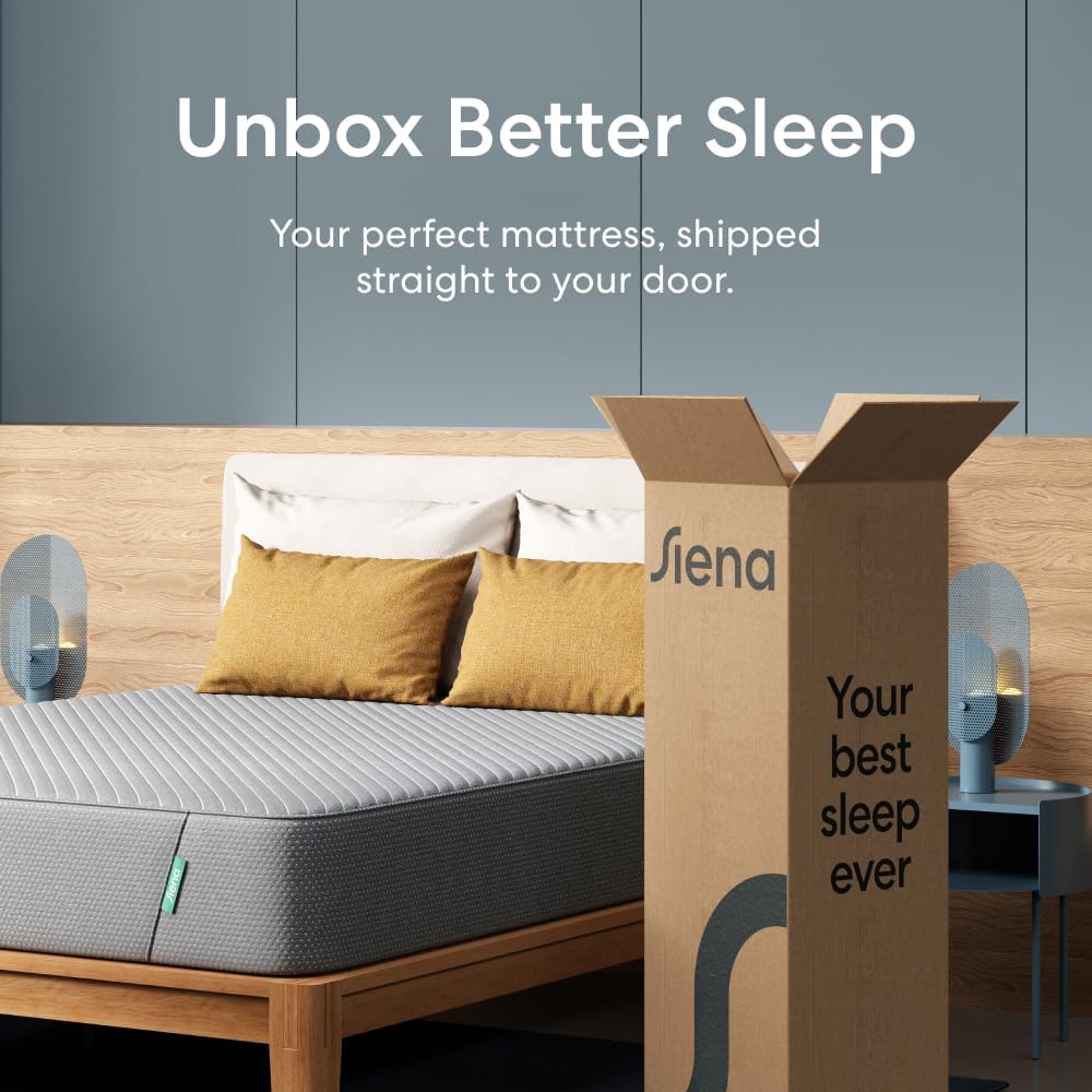 Siena 10” King Memory Foam Mattress - Medium Firm - 180 Night Trial - Premium Pressure-Relieving Layers - 10 Year Warranty - Mattress in a Box - CertiPUR-US Certified
