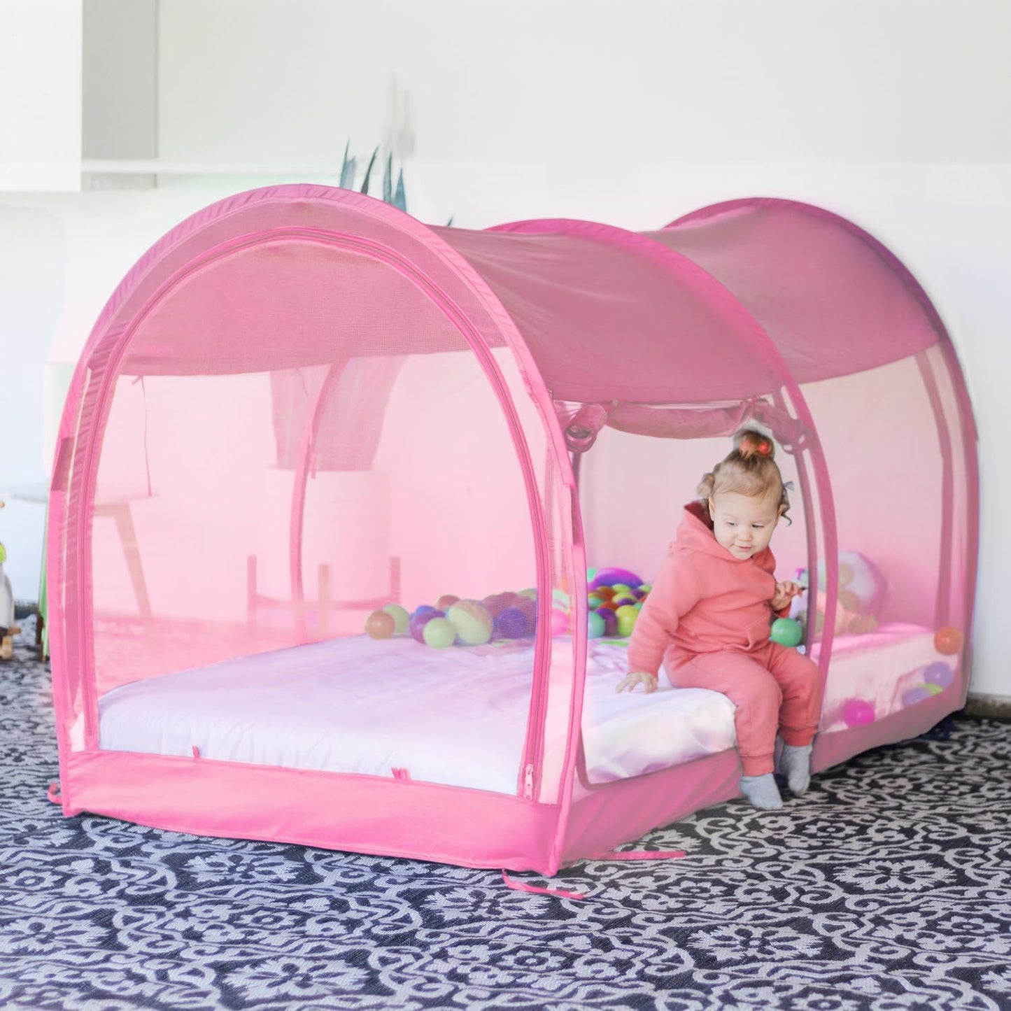 Bed Tent Dream Tents Bed Canopy Shelter Cabin Indoor Privacy Warm Breathable Pop Up Twin Size for Kids and Adult Patent Pending(Mattress Not Included)