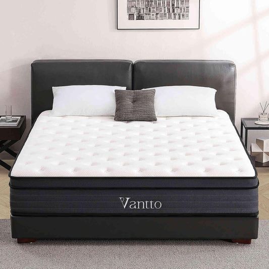 Queen Size Mattress, 12 Inch Hybrid Memory Foam Mattress in a Box with Pocket Springs for Motion Isolation Pressure Relief, CertiPUR-US, 100 Nights Trial