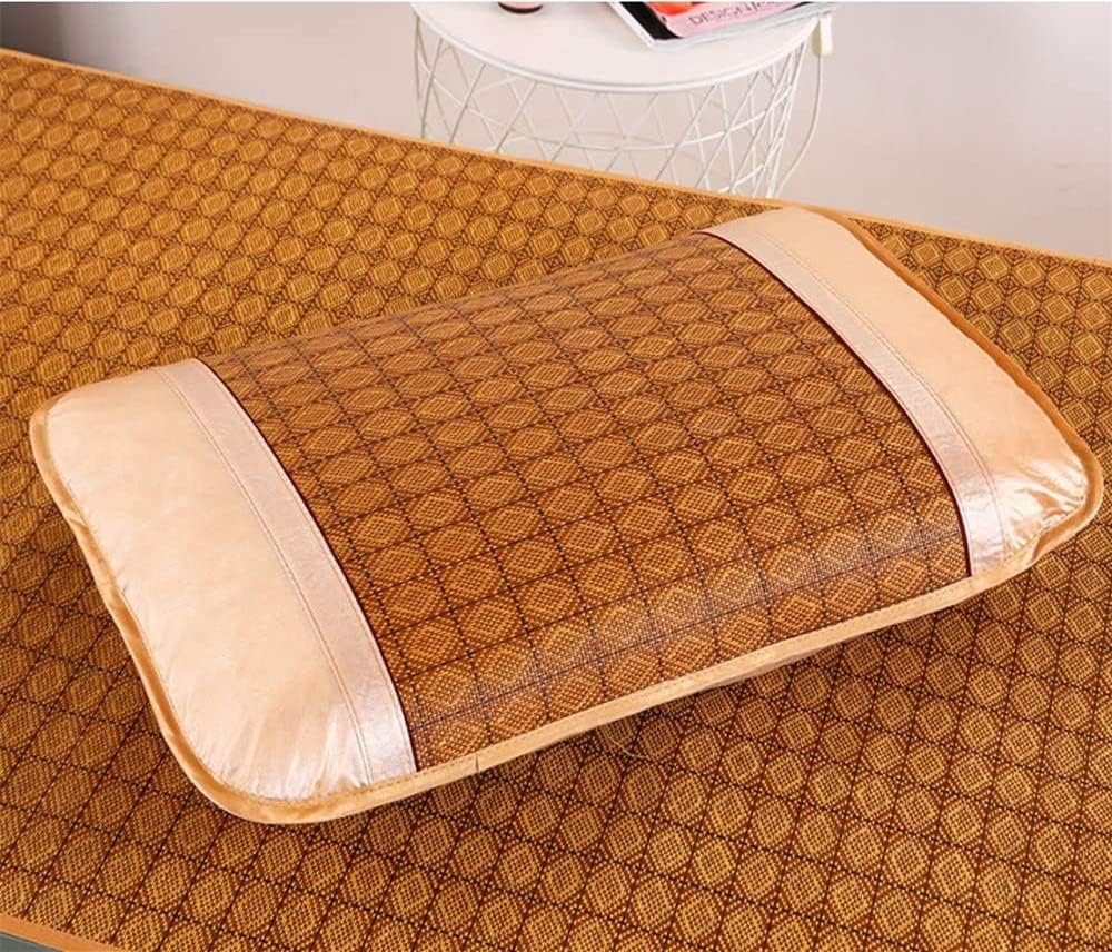 TOPINCN Summer Sleeping Mat Rattan Foldable Cool Pad Student Bed Cusion Cooling Mat for Home School Dormitory