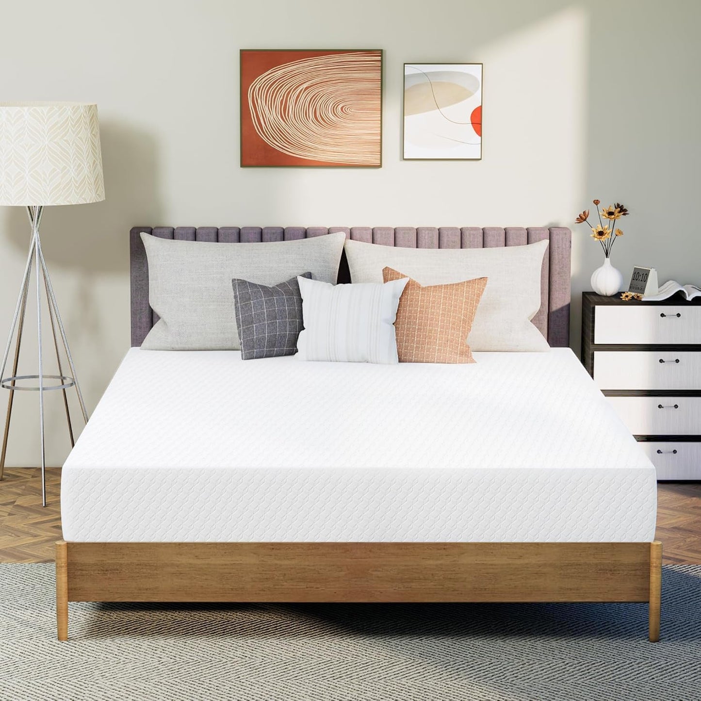 Neo Sleep 8 Inch Twin Cooling Gel Memory Foam Mattress Medium Firm CertiPUR-US Certified Foam, Mattress in a Box Enhanced Pressure Relief Removable Soft Cover No Fiberglass (Twin, 8 in)