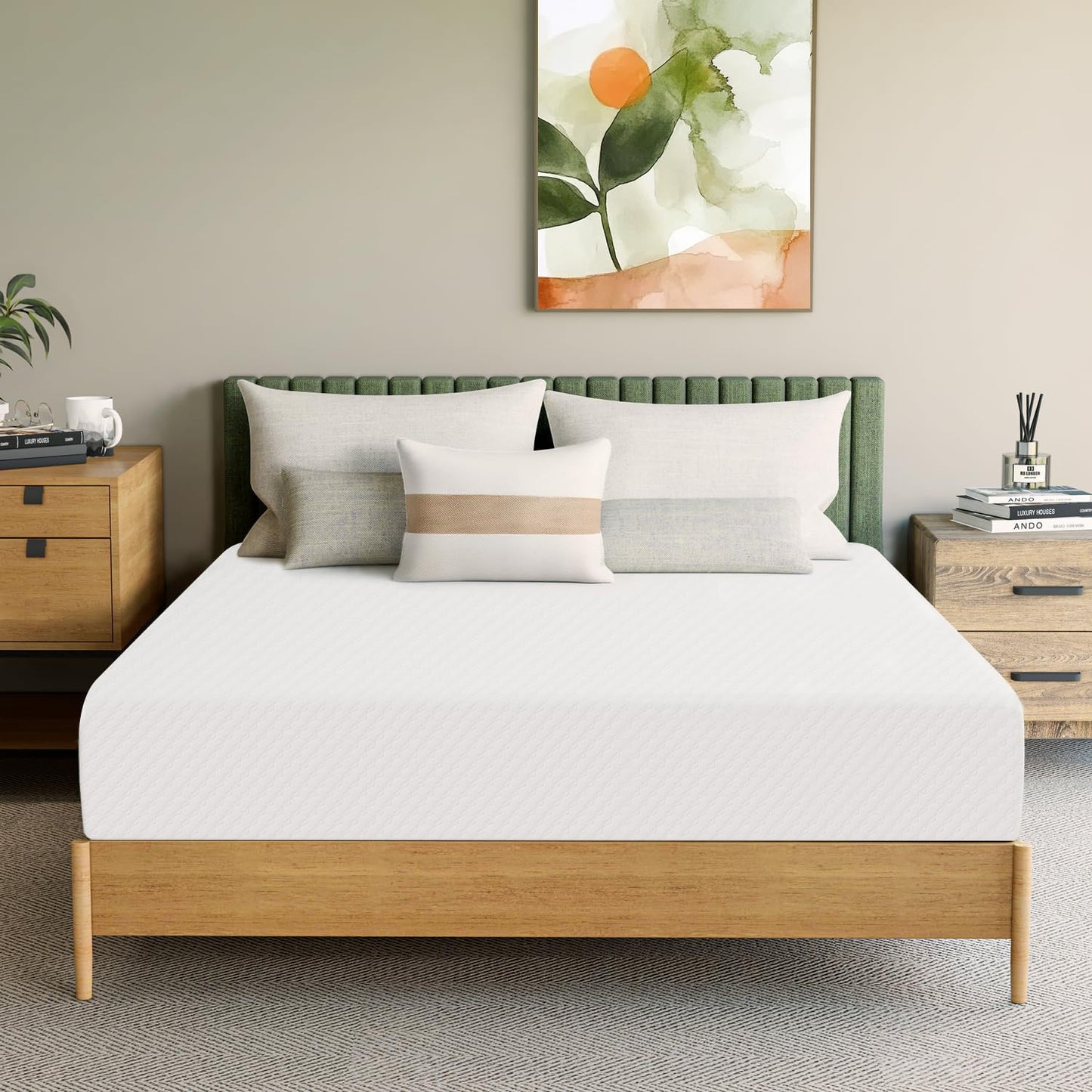Neo Sleep 8 Inch Twin Cooling Gel Memory Foam Mattress Medium Firm CertiPUR-US Certified Foam, Mattress in a Box Enhanced Pressure Relief Removable Soft Cover No Fiberglass (Twin, 8 in)