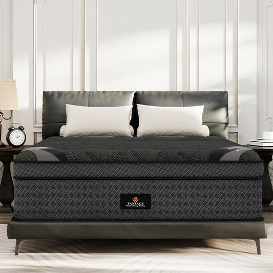 California King Mattress, 14 Inch Deluxe Hybrid Cal King Mattress in a Box, Medium Firm Mattresses With Gel Memory Foam & Pocket Spring, Pressure Relief, Cooling, Extra Edge Support [Upgraded Support]