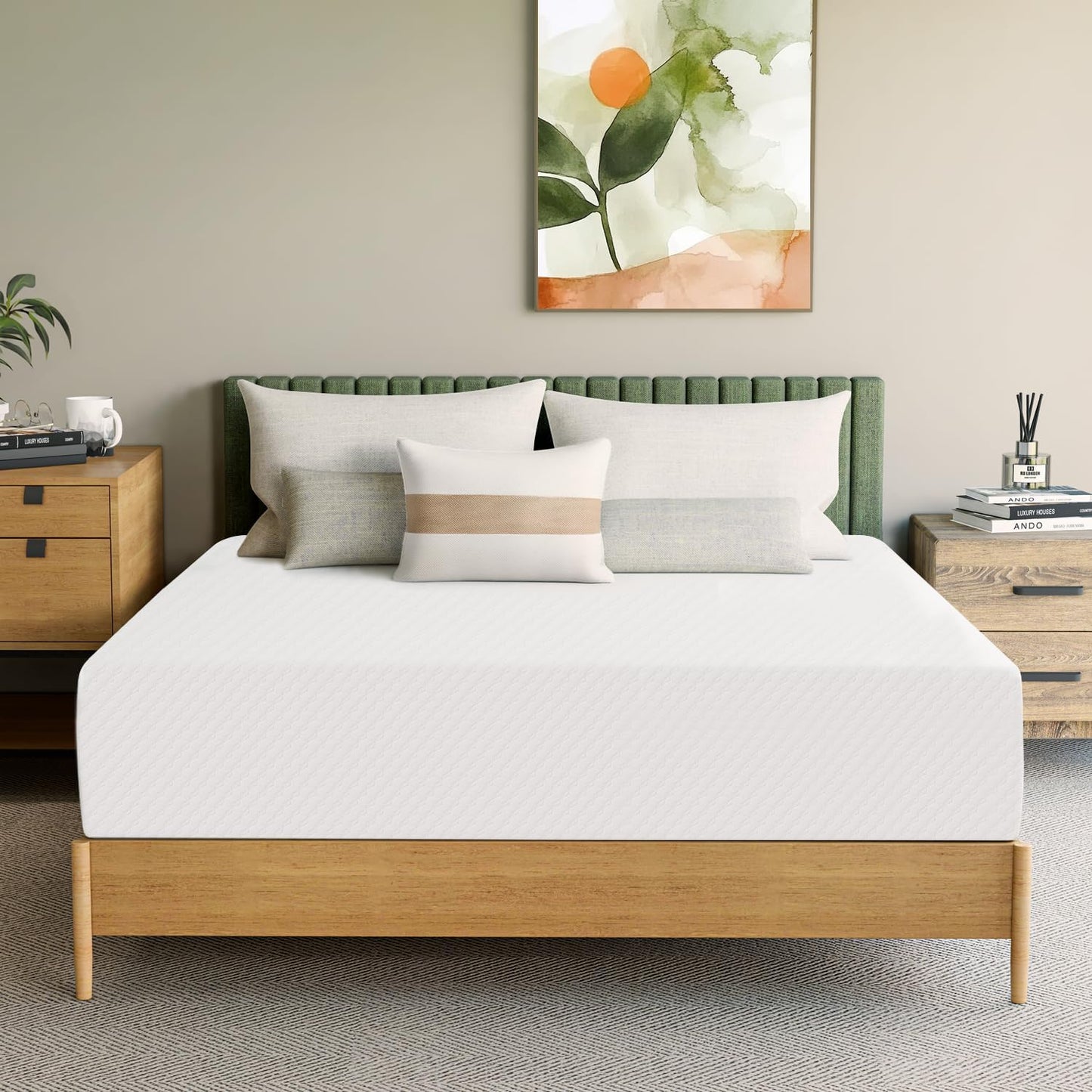 Neo Sleep 8 Inch Twin Cooling Gel Memory Foam Mattress Medium Firm CertiPUR-US Certified Foam, Mattress in a Box Enhanced Pressure Relief Removable Soft Cover No Fiberglass (Twin, 8 in)