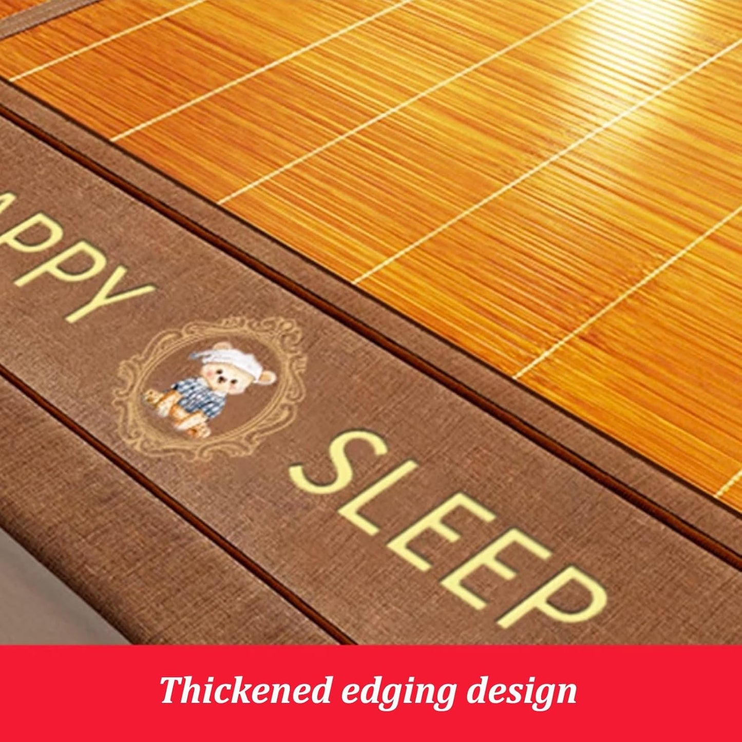 Summer Cooling Bamboo Mat, Foldable Double Sided Bamboo Mat for Bed, Double-Sided Cooling Bed Sheet Air Conditioning Mat, Smooth Breathable Bamboo Sleeping Mat, for Bedroom, Living Room(80X1